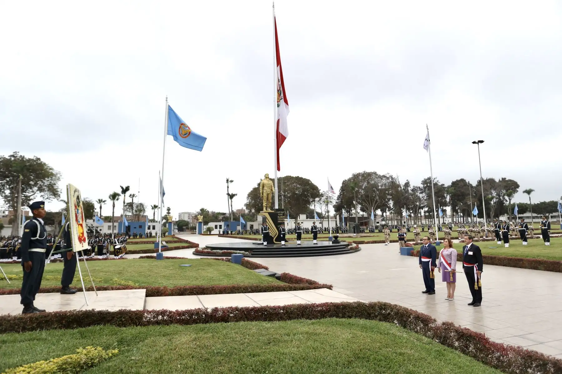 Ceremonia por el Día de la Fuerza Aérea del Perú y el 82° Aniversario de la Inmolación del Héroe Nacional Capitán FAP José Quiñones Gonzales “Gran General del Aire del Perú”.Con la presencia de la Presidenda Dina Boluarte.Foto: ANDINA/PCM
