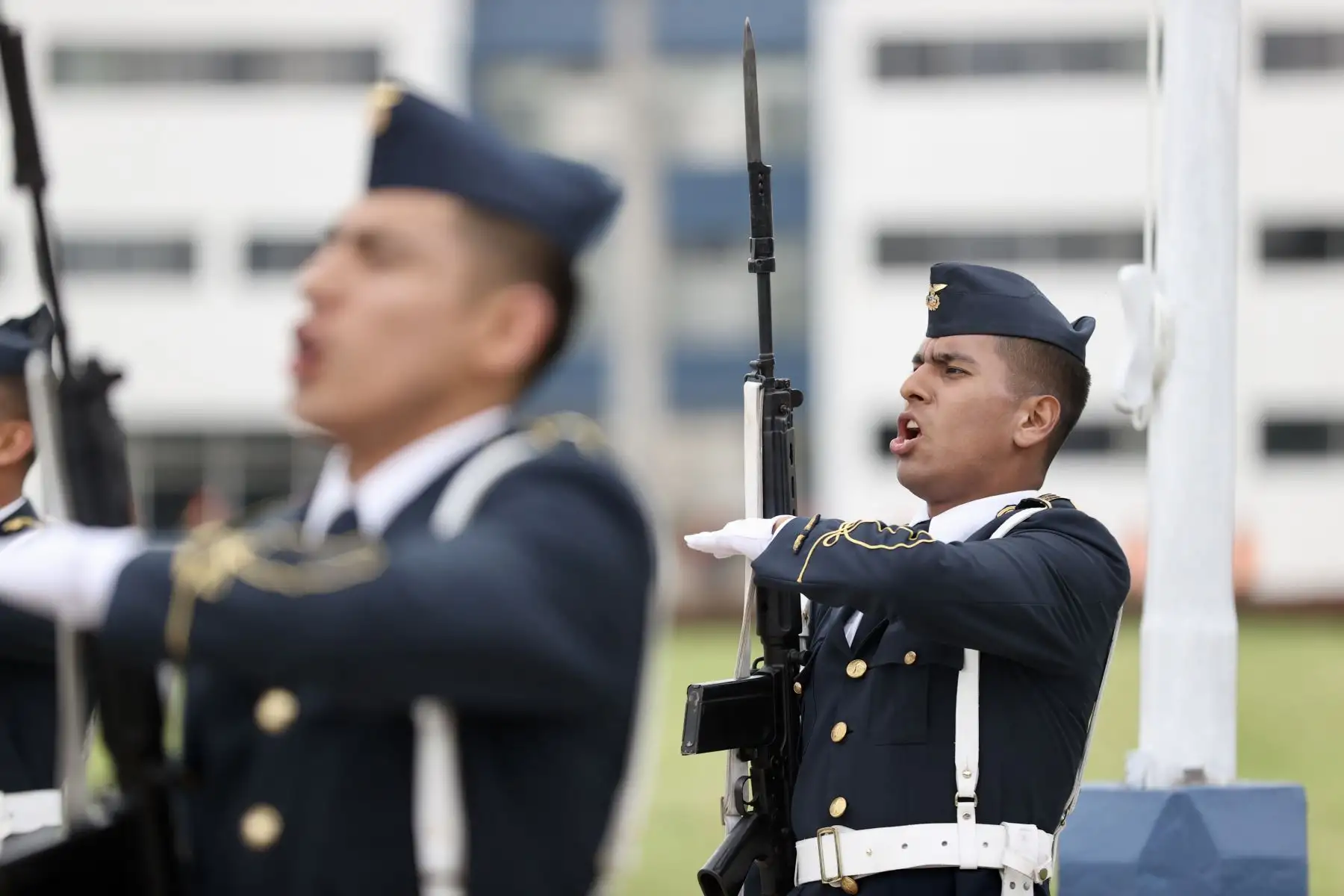 Ceremonia por el Día de la Fuerza Aérea del Perú y el 82° Aniversario de la Inmolación del Héroe Nacional Capitán FAP José Quiñones Gonzales “Gran General del Aire del Perú”. Foto: ANDINA/PCM