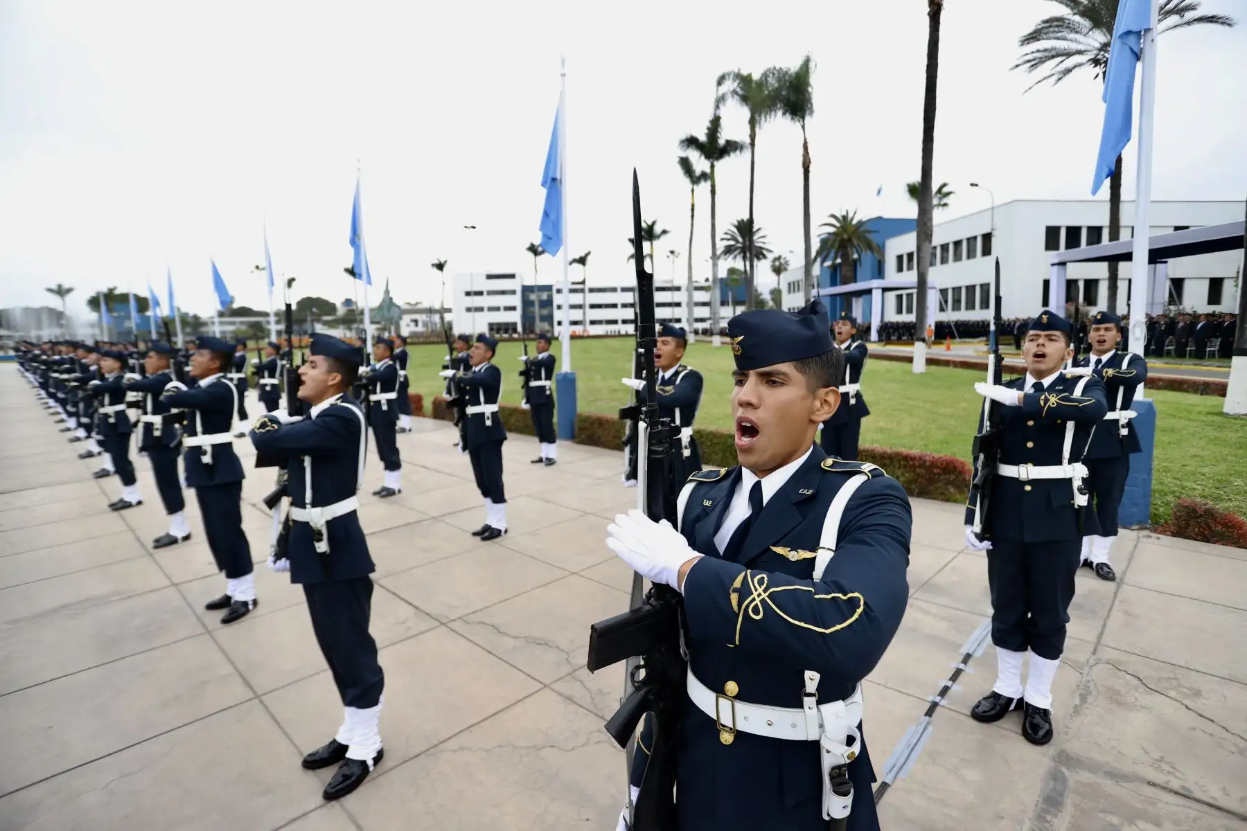 Ceremonia por el Día de la Fuerza Aérea del Perú y el 82° Aniversario de la Inmolación del Héroe Nacional Capitán FAP José Quiñones Gonzales “Gran General del Aire del Perú”.Foto: ANDINA/PCM