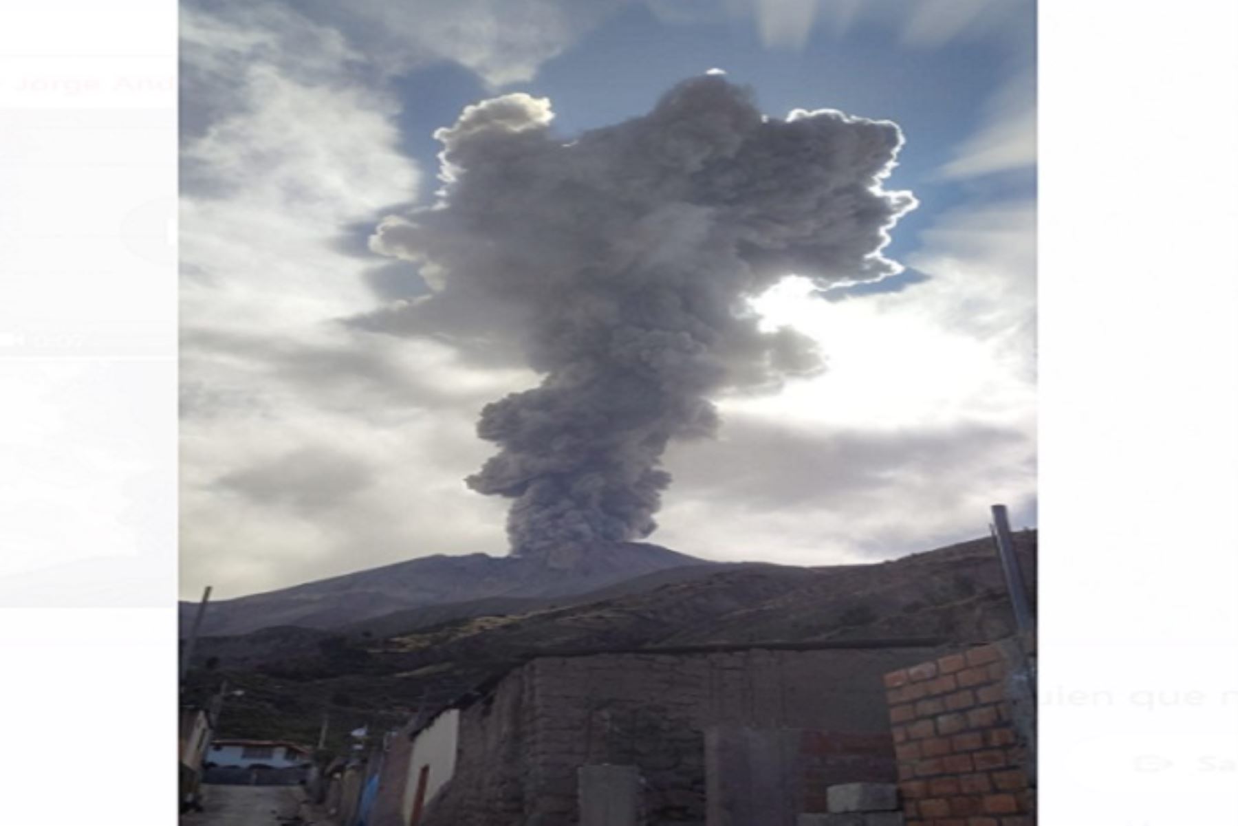 Las cenizas por nuevas explosiones del volcán Ubinas pueden afectar a pobladores de tres distritos de Moquegua.