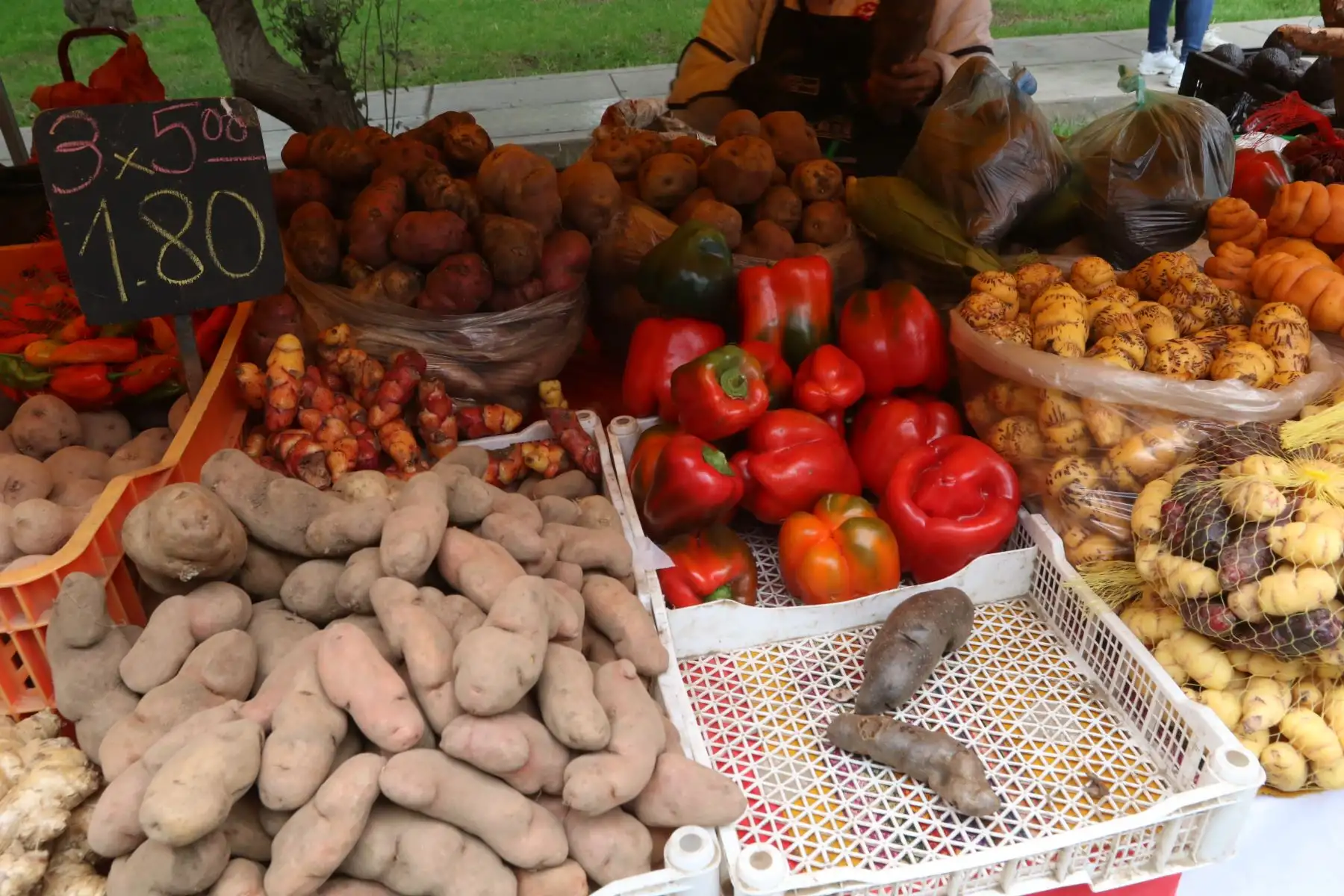 Feria de productos agropecuarios "de la chacra a la olla".Foto: ANDINA/Héctor Vinces