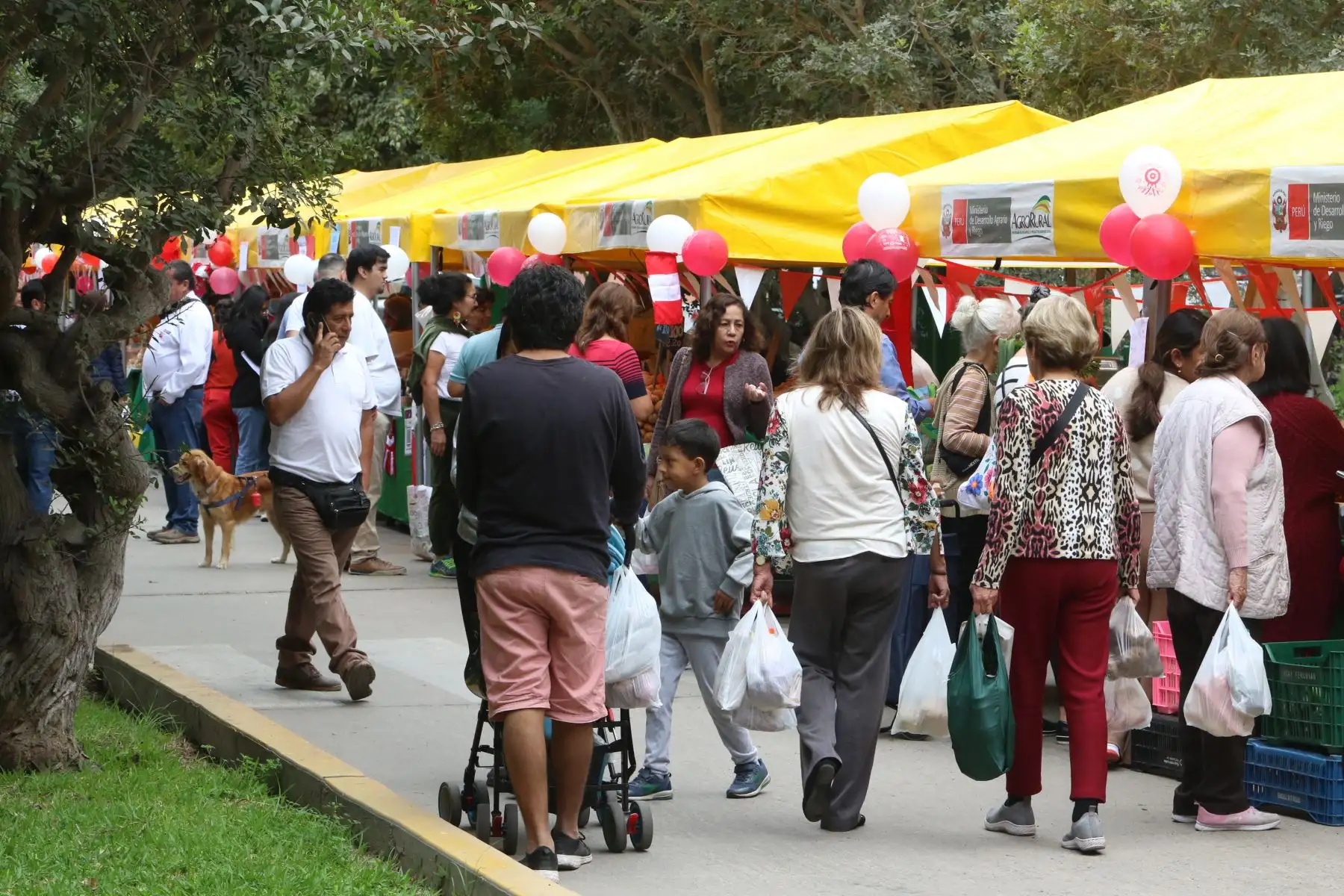 Feria de productos agropecuarios "de la chacra a la olla".Foto: ANDINA/Héctor Vinces