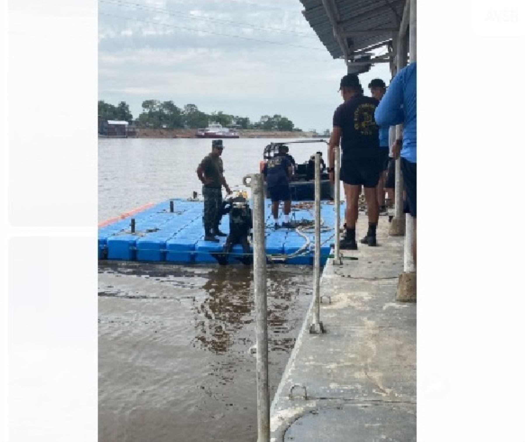 Continúa la búsqueda en Loreto de suboficial de la FAP desaparecido en el río Nanay.