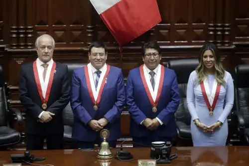 Integrantes de la Mesa Directiva del Congreso de la República. Foto: ANDINA/Juan Carlos Guzmán.