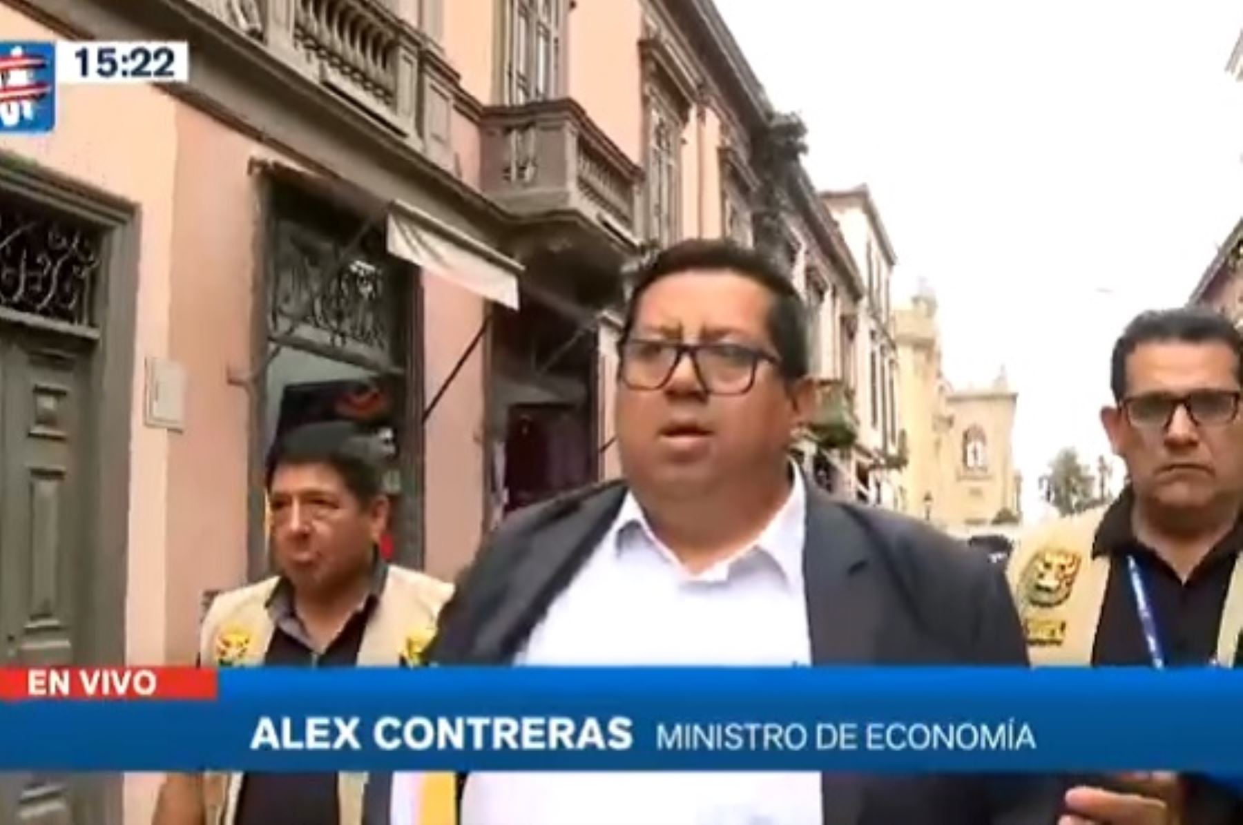 Ministro de Economía y Finanzas, Alex Contreras. Foto: Captura TV.