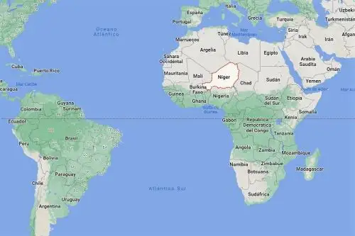 Mapa de ubicación de Níger, en el corazón de África. Foto: INTERNET/Medios