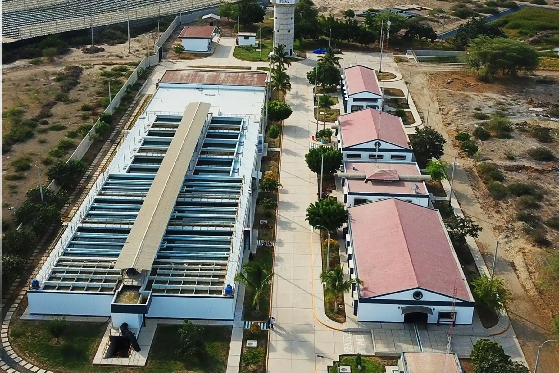 Planta de tratamiento de agua potable Curumuy. El fortalecimiento de la EPS Grau permitirá enfrentar en mejores condiciones los eventuales impactos de El Niño en la región Piura. Foto: OTASS/Difusión