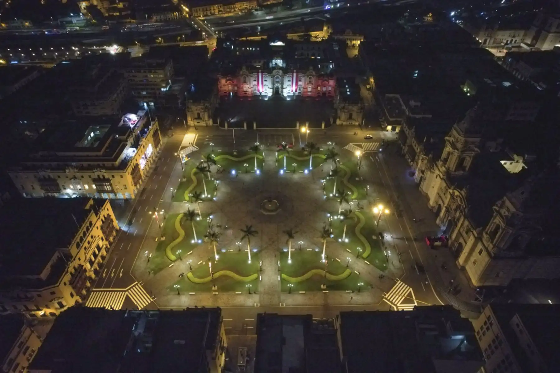 Fotografía panorámica de la Plaza de Armas de Lima. Foto: ANDINA/ Juan Carlos Guzmán