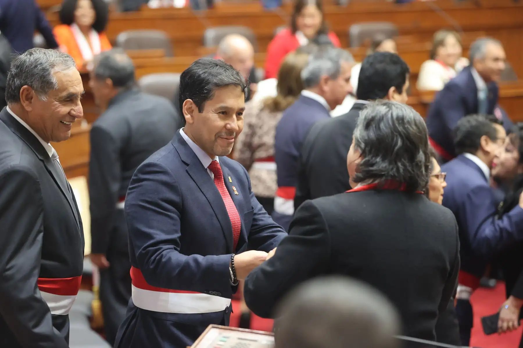 Llegada del Gabinete Ministerial al Congreso de la República.
Foto: ANDINA/Andrés Valle