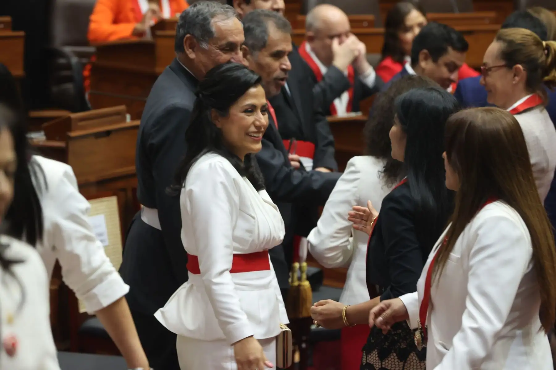 Llegada del Gabinete Ministerial al Congreso de la República.
Foto: ANDINA/Andrés Valle