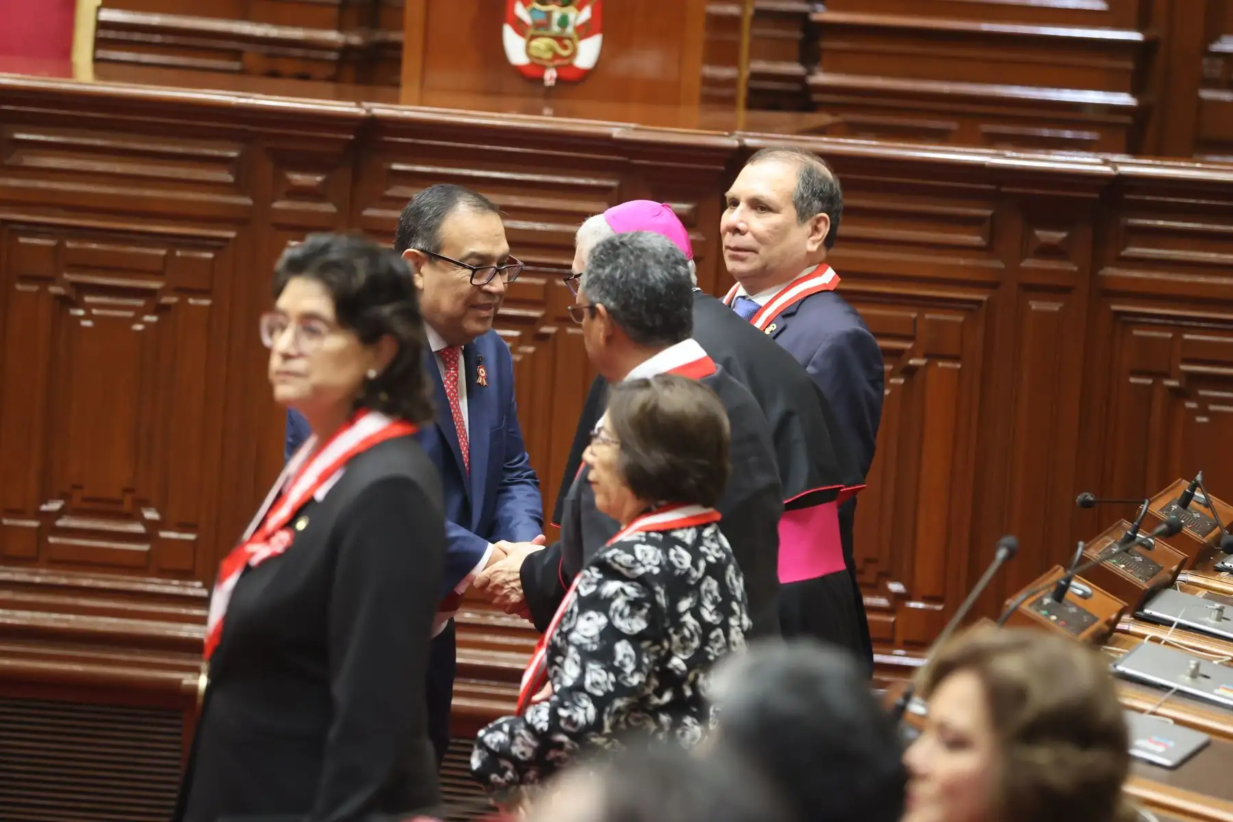 Llegada del Gabinete Ministerial al Congreso de la República.
Foto: ANDINA/Andrés Valle
