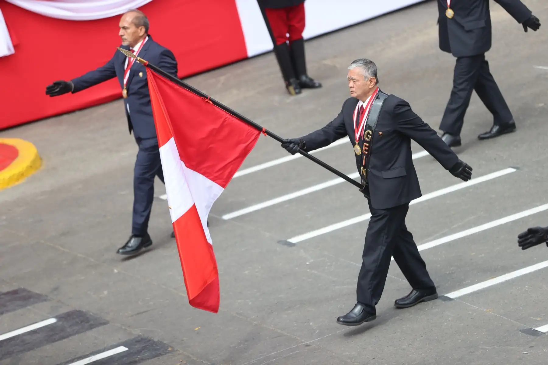 Grupo Especial de Inteligencia -  Gein ( PNP ), en la Gran Parada y Desfile Cívico Militar 2023 que se realiza en la emblemática Avenida Brasil, como parte de los actos conmemorativos por el 202 aniversario de la Independencia Nacional del Perú. 
Foto: ANDINA/ Andrés Valle