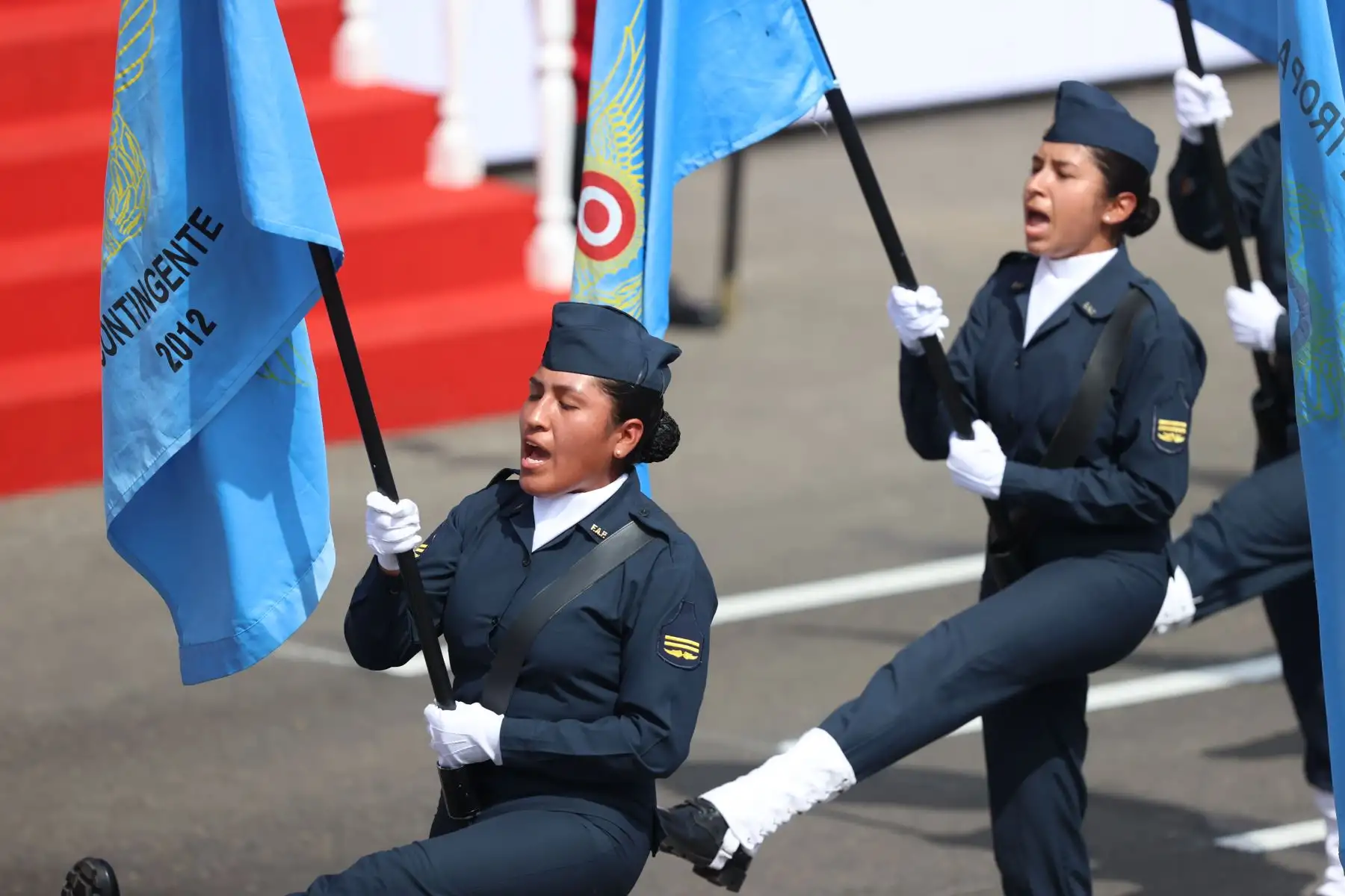 Fuerza Aérea del Perú, en la Gran Parada y Desfile Cívico Militar 2023 que se realiza en la emblemática Avenida Brasil, como parte de los actos conmemorativos por el 202 aniversario de la Independencia Nacional del Perú. 
Foto: ANDINA/ Andrés Valle