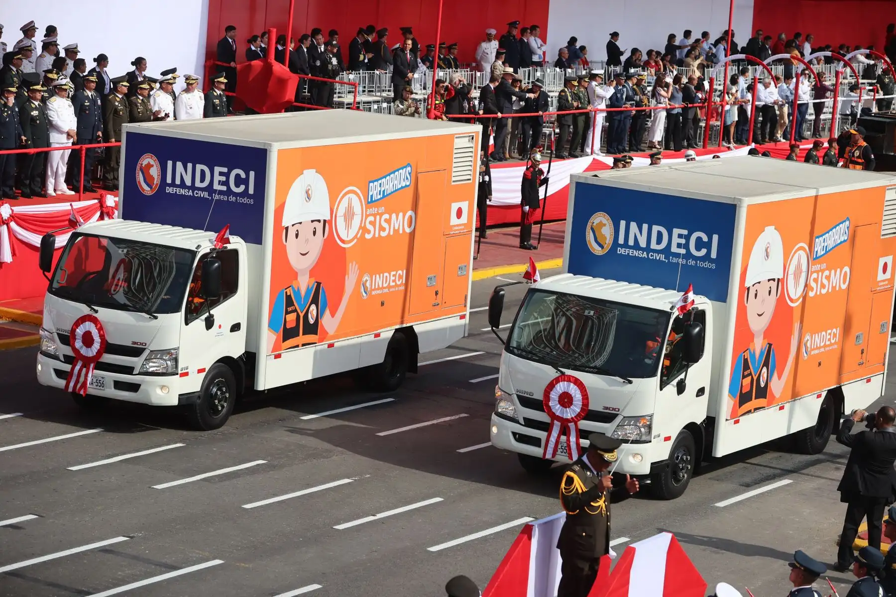 Unidades de la Marina de Guerra, FAP, EP y PNP en la Gran Parada y Desfile Cívico Militar 2023 que se realiza en la emblemática Avenida Brasil, como parte de los actos conmemorativos por el 202 aniversario de la Independencia Nacional del Perú. Foto: ANDINA/ Andrés Valle