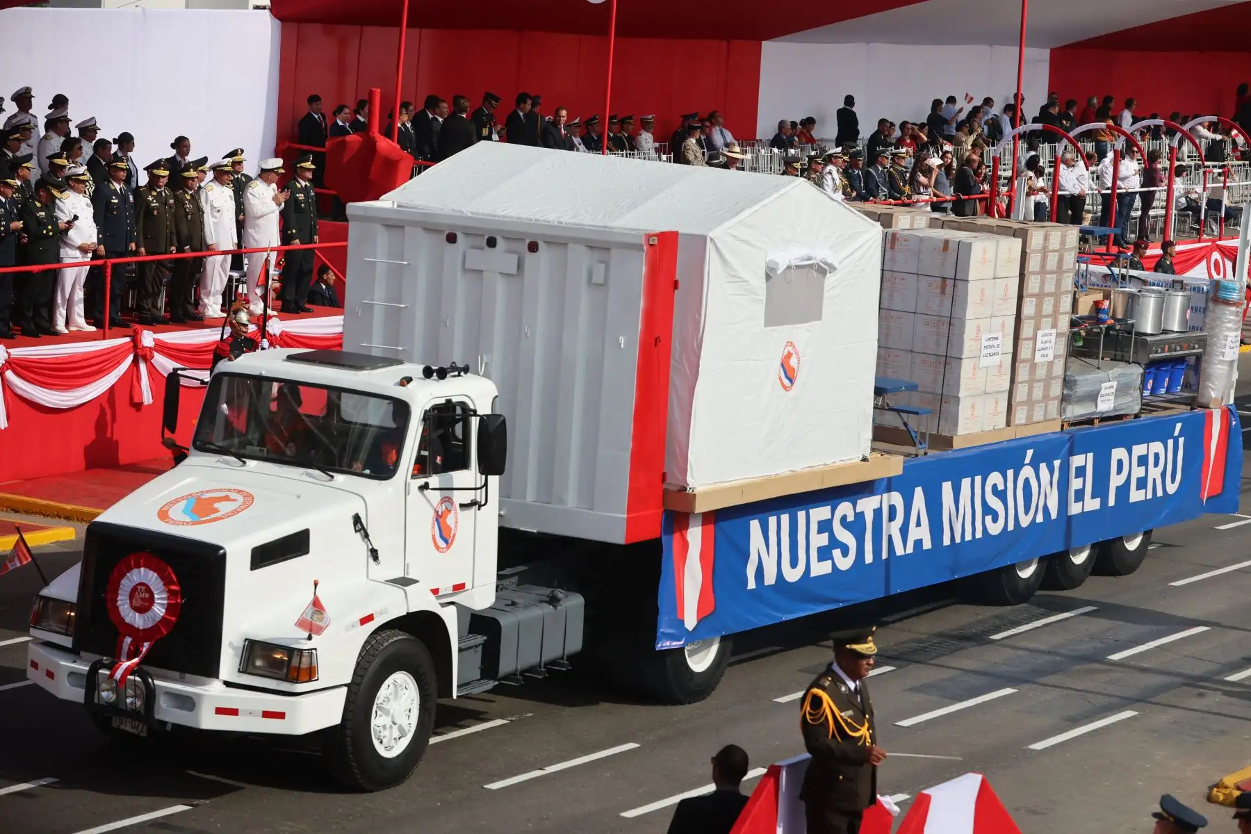 Unidades de la Marina de Guerra, FAP, EP y PNP en la Gran Parada y Desfile Cívico Militar 2023 que se realiza en la emblemática Avenida Brasil, como parte de los actos conmemorativos por el 202 aniversario de la Independencia Nacional del Perú. Foto: ANDINA/ Andrés Valle