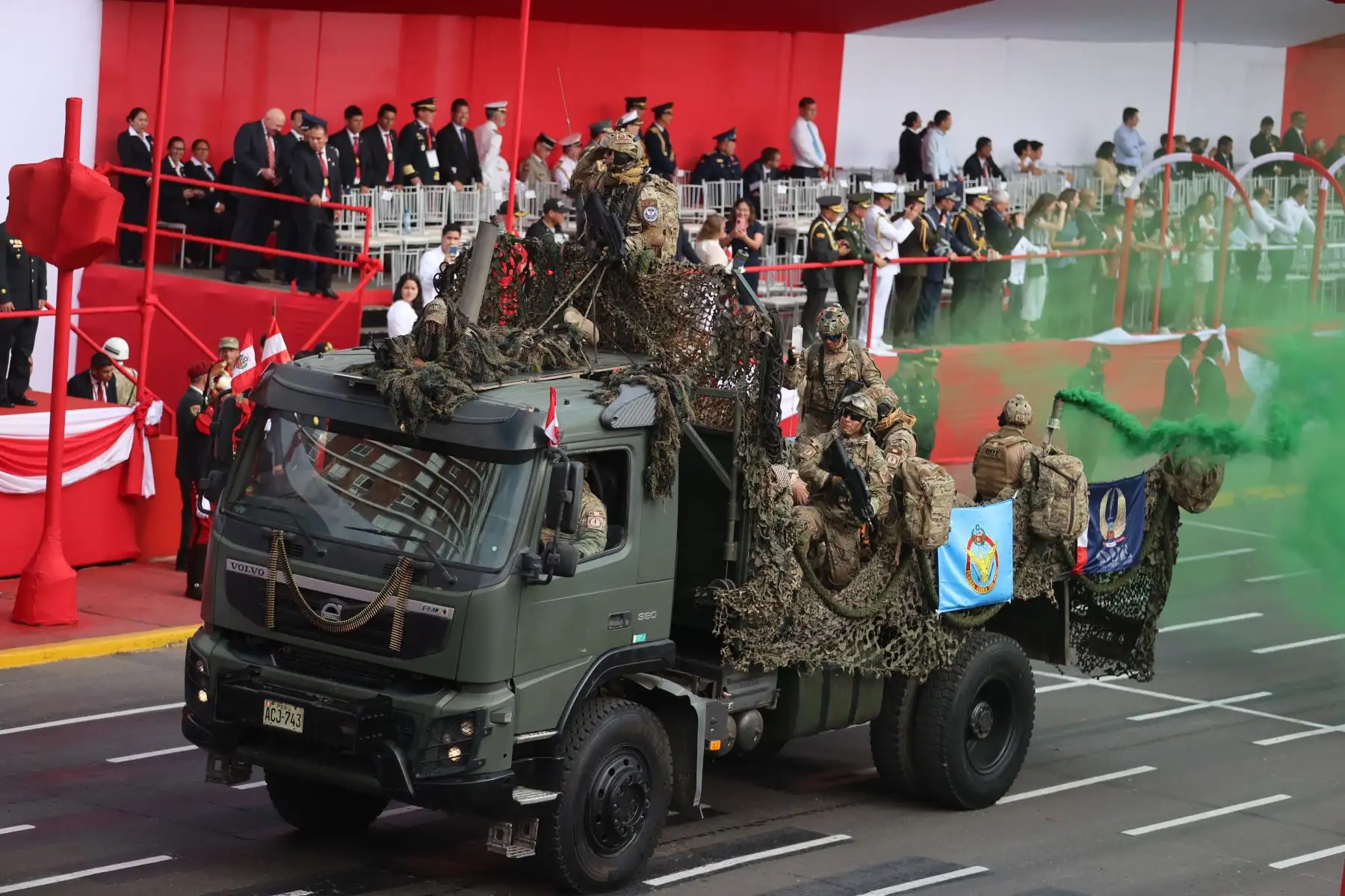 Unidades de la Marina de Guerra, FAP, EP y PNP en la Gran Parada y Desfile Cívico Militar 2023 que se realiza en la emblemática Avenida Brasil, como parte de los actos conmemorativos por el 202 aniversario de la Independencia Nacional del Perú. Foto: ANDINA/ Andrés Valle