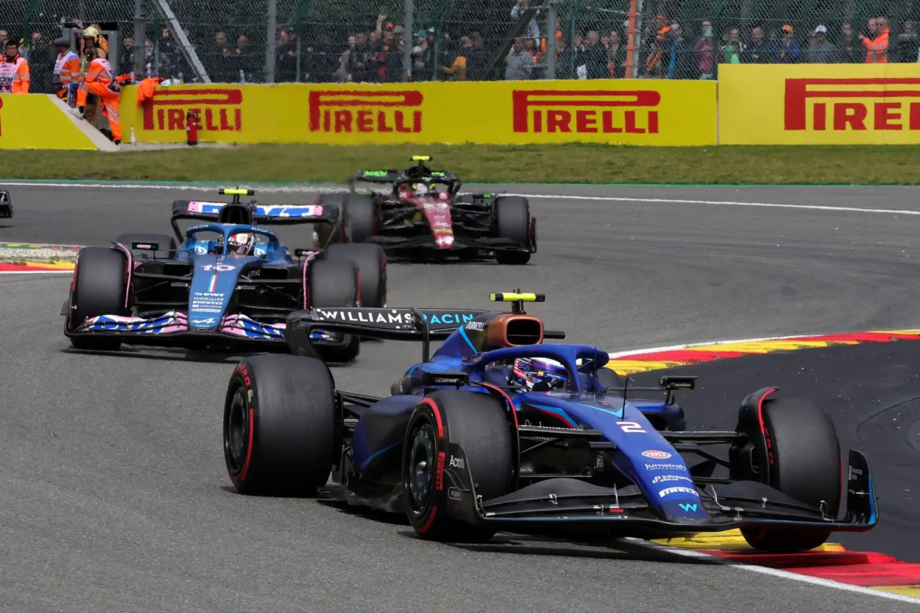 Los pilotos de Fórmula Uno compiten durante el Gran Premio de Bélgica de Fórmula 1 de 2023 en el circuito de Spa-Francorchamps en Stavelot, Bélgica, el 30 de julio de 2023. (Fórmula Uno, Bélgica)
Foto: EFE