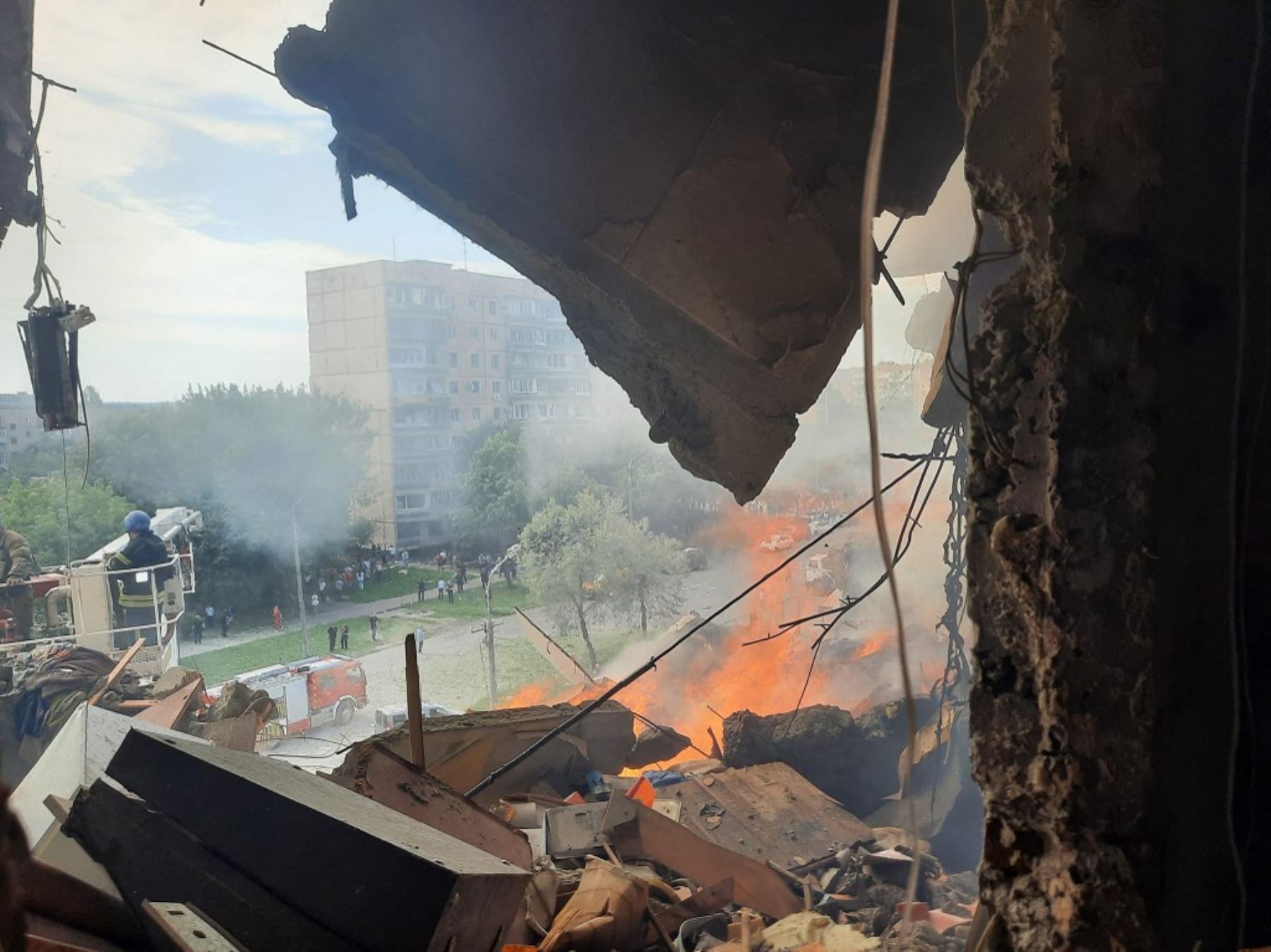 Ataque con misiles rusos en la ciudad de Kryvyi Rig, en el centro de Ucrania. Foto: AFP/Archivo