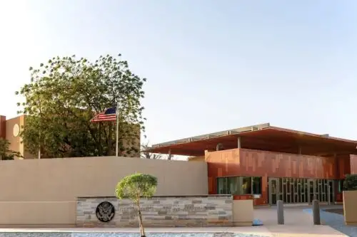 Sede de la embajada de Estados Unidos en la capital de Níger. Foto: INTERNET/Medios