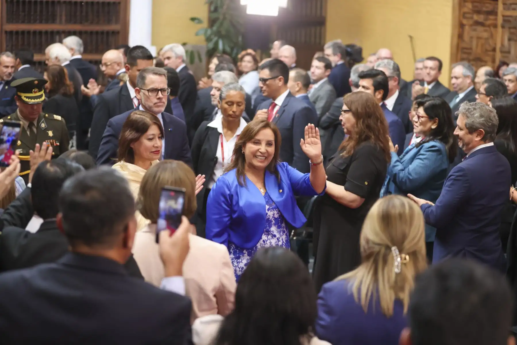 La presidenta de la República, Dina Boluarte, participa en la ceremonia de conmemoración del 202 aniversario de creación del Ministerio de Relaciones Exteriores. 

Foto:ANDINA/Juan Carlos Guzmán Negrini