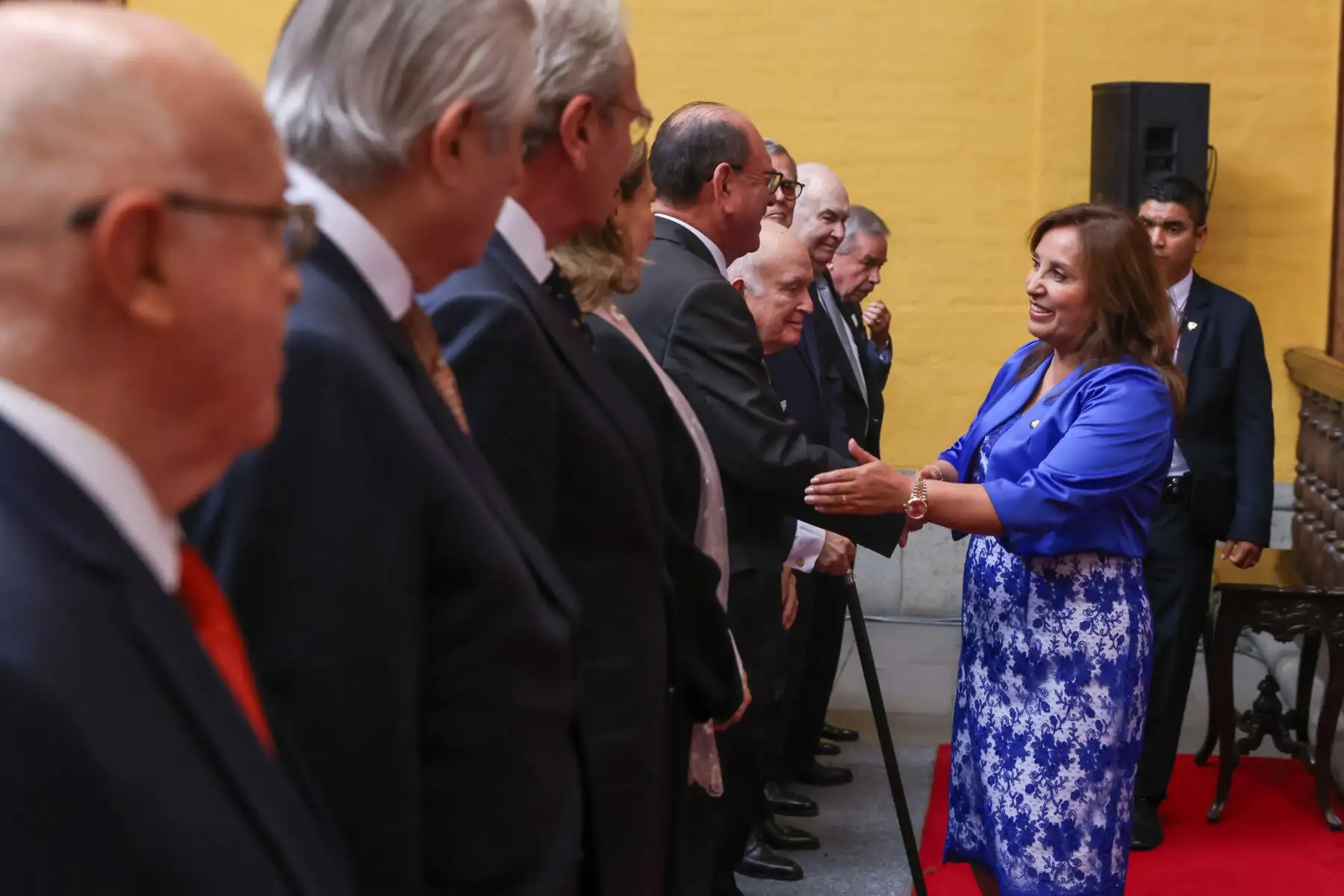 Presidenta de la república, Dina Ercilia Boluarte Zegarra, asiste a la ceremonia de conmemoración por el 202.° aniversario de creación del Ministerio de Relaciones Exteriores. Foto: ANDINA/Prensa Presidencia