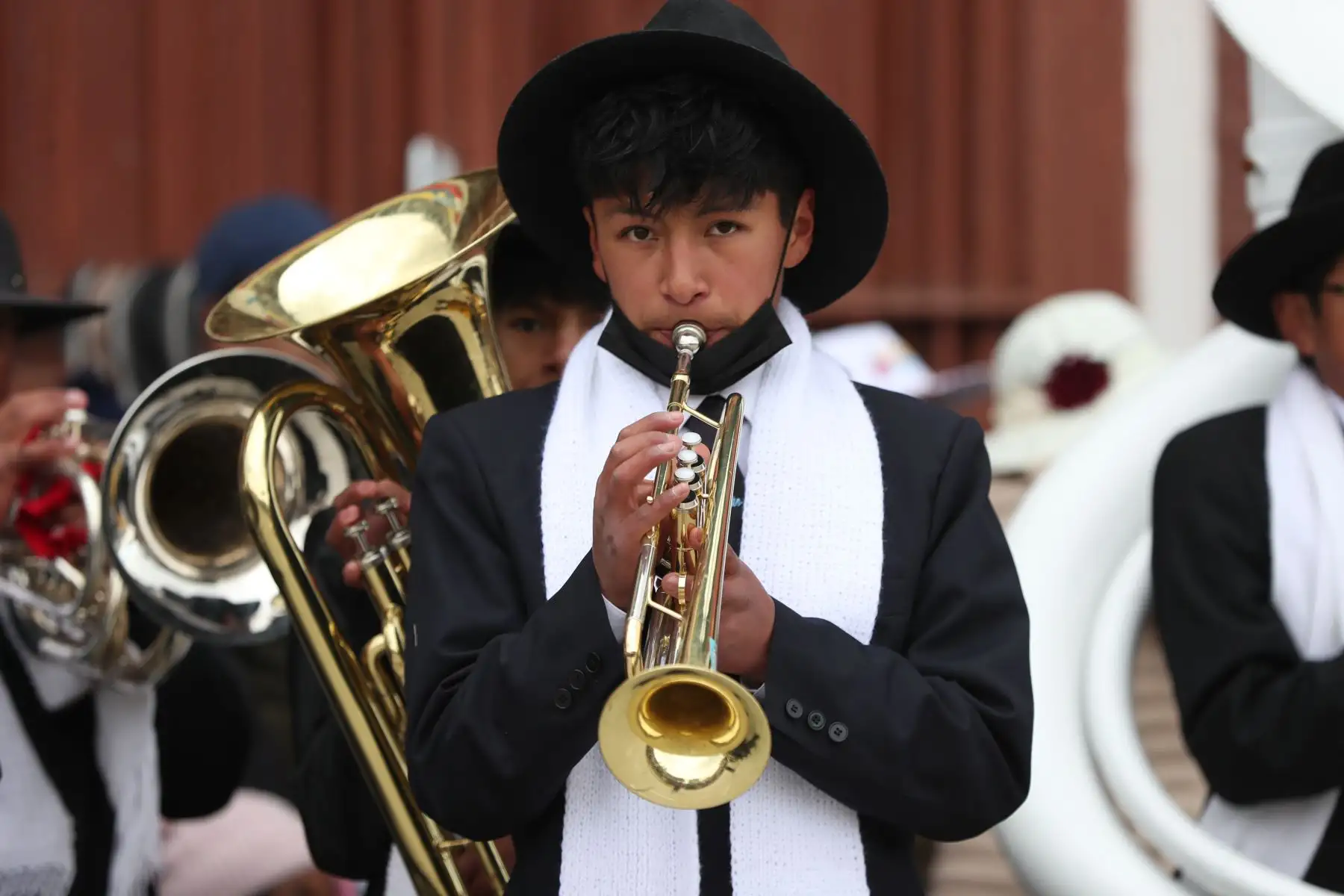 En la Plaza de Armas de Junín se realizan pasacalles, bailes y escenificaciones históricas de la gesta independentista del Perú como parte de las celebraciones previas a conmemorarse la Batalla de Junín el 6 de agosto. Foto: ANDINA/Daniel Bracamonte