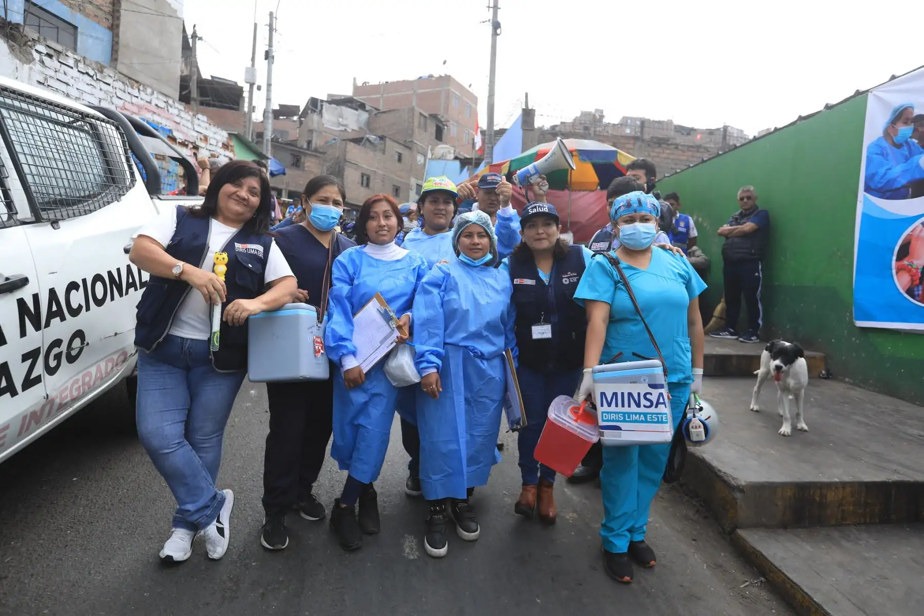 Ministerio de Salud promueve jornada de vacunación contra la Polio y Sarampión, en el Local comunal del Colegio Abandonado en El Agustino.
Foto: Minsa