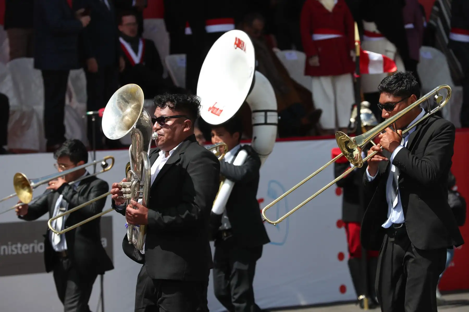 Se realizó un desfile cívico-militar en el Santuario Histórico de Chacamarca, como parte de las celebraciones por la conmemoración de los 199 años de la Batalla de Junín. Foto: ANDINA/Daniel Bracamonte