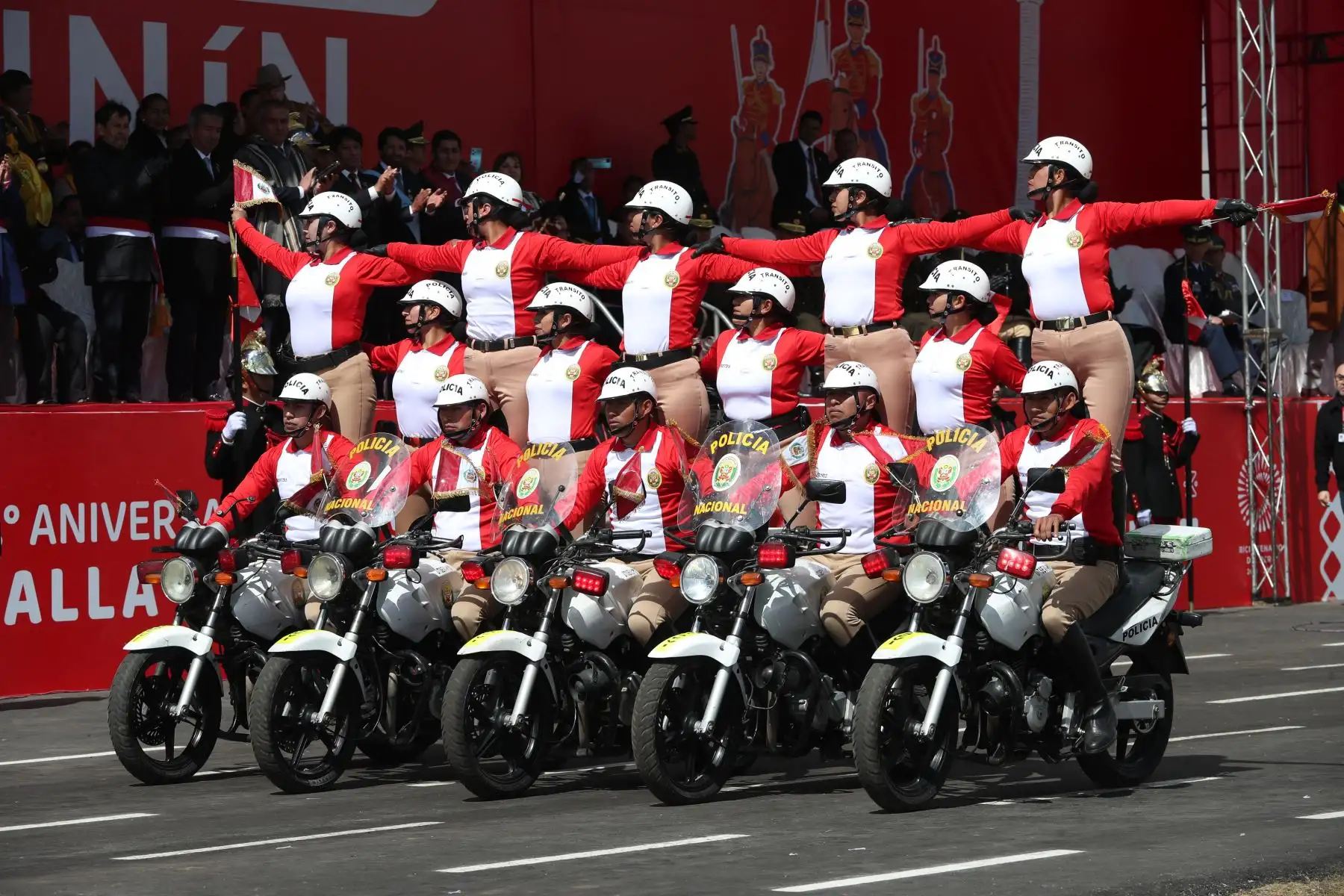 Se realizó un desfile cívico-militar en el Santuario Histórico de Chacamarca, como parte de las celebraciones por la conmemoración de los 199 años de la Batalla de Junín. Foto: ANDINA/Daniel Bracamonte