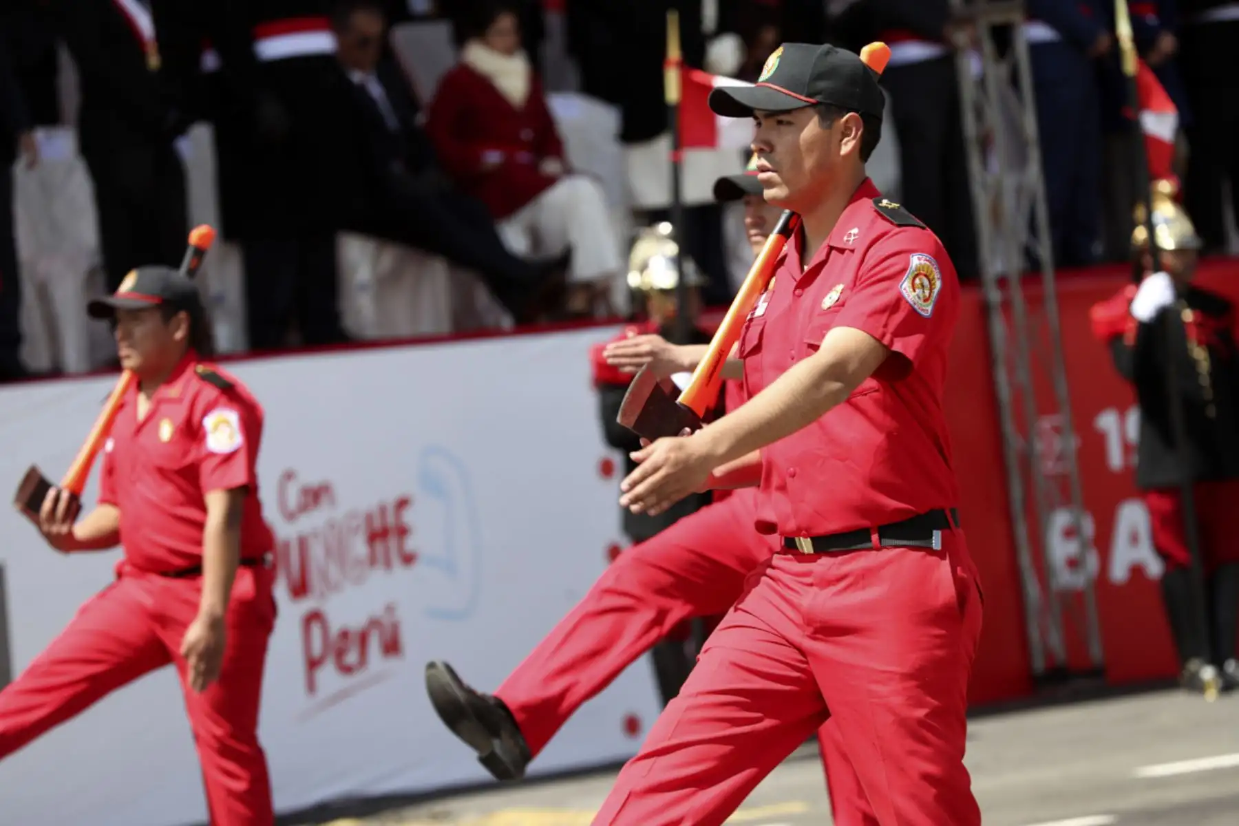 Se realizó un desfile cívico-militar en el Santuario Histórico de Chacamarca, como parte de las celebraciones por la conmemoración de los 199 años de la Batalla de Junín. Foto: ANDINA/Daniel Bracamonte