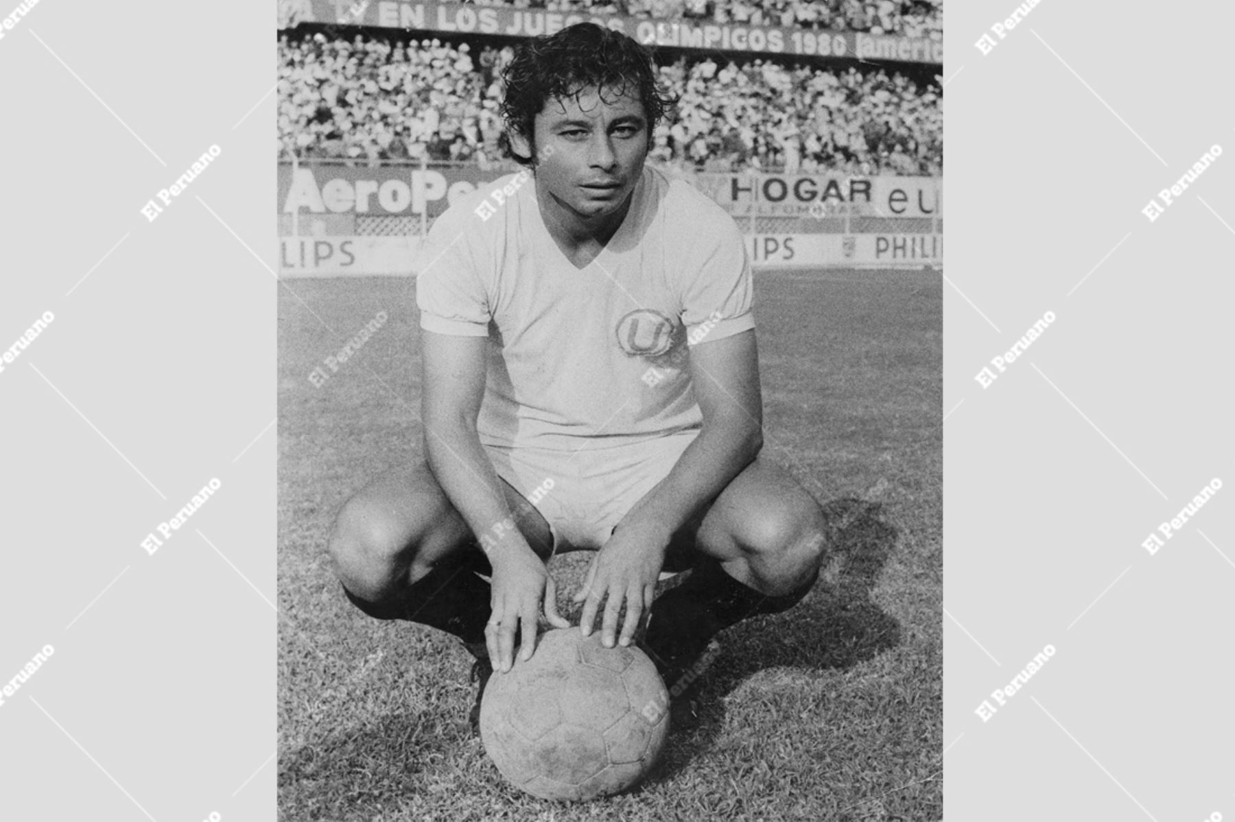 Lima - 31 mayo 1980 / Roberto Chale Olarte, volante de Universitario de Deportes. Foto: Archivo Histórico de El Peruano