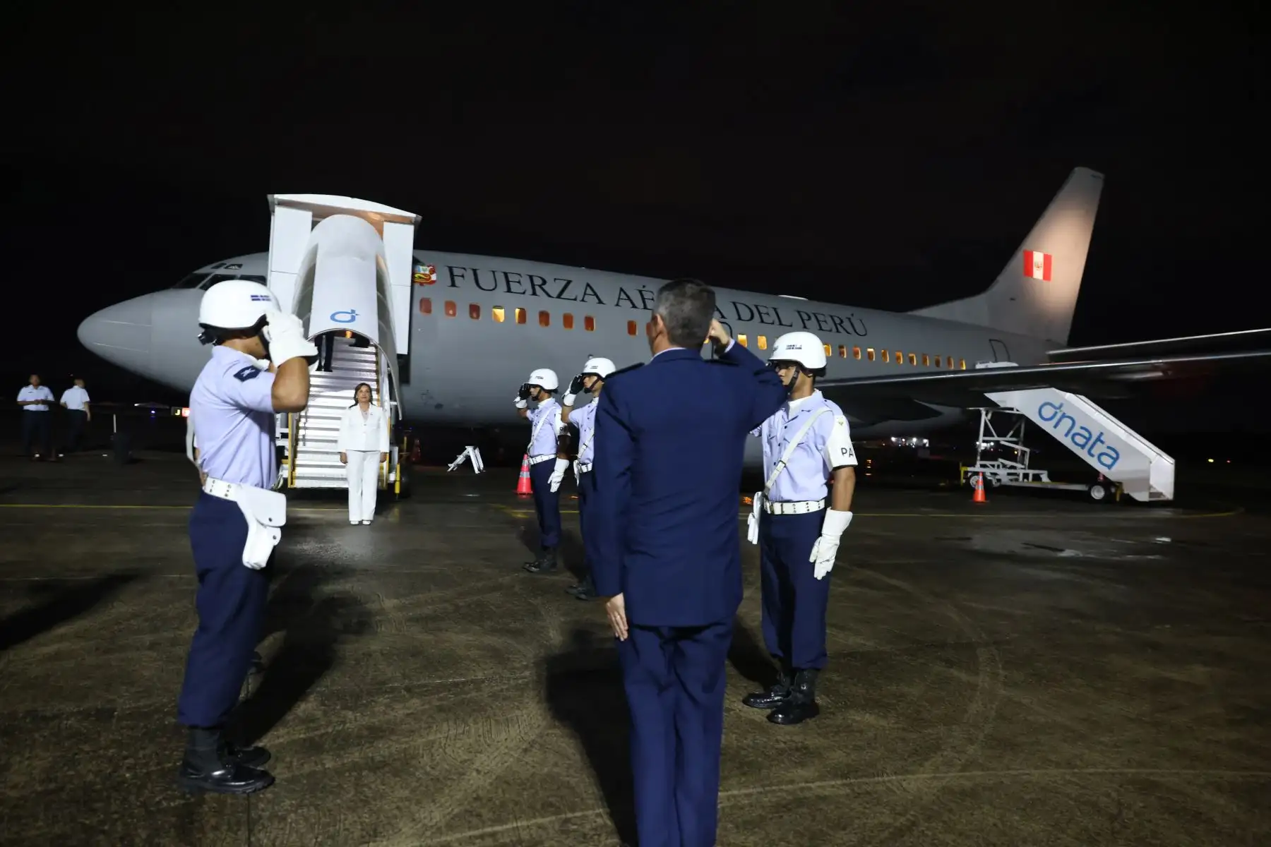 Presidenta Dina Boluarte llega a la ciudad de Belém do Pará (Brasil) para participar de la IV Reunión de Presidentes de los Estados partes en el Tratado de Cooperación Amazónica (TCA)