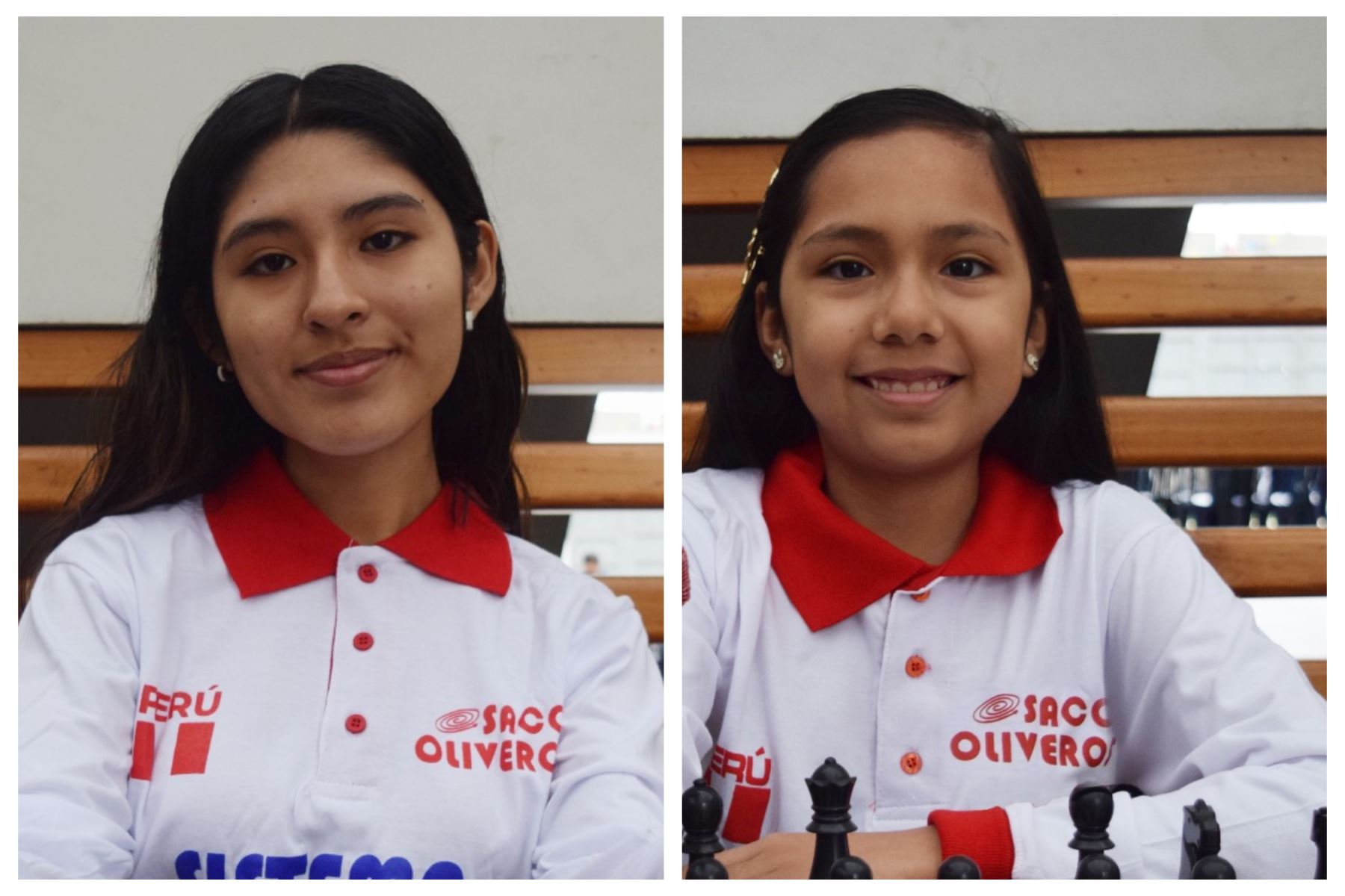 Fiorella (16) e Irina (11) han inscrito su nombre en la historia del ajedrez peruano al ganar en el mundial de Kazajistán. Foto: ANDINA/Difusión