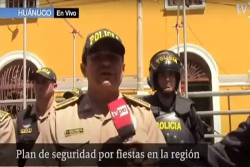 Huánuco: PNP despliega intensos operativos para otorgar garantías en 484 aniversario