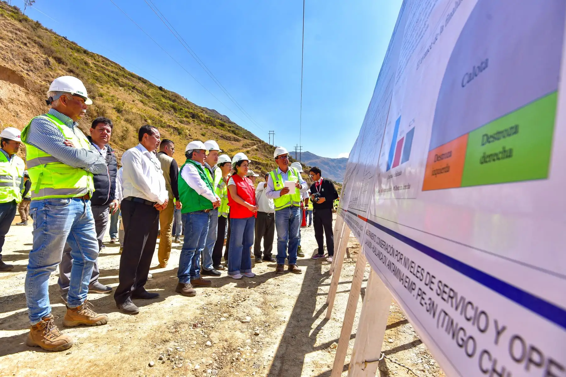 La ministra de Transportes y Comunicaciones, Paola Lazarte, supervisó los trabajos de mantenimiento y conservación que se están ejecutando en el corredor vial Huánuco-La Unión-Huallanca para acelerar esta obra que beneficiará a cerca de 300 mil habitantes de Huánuco y Áncash.
Foto: ANDINA/MTC