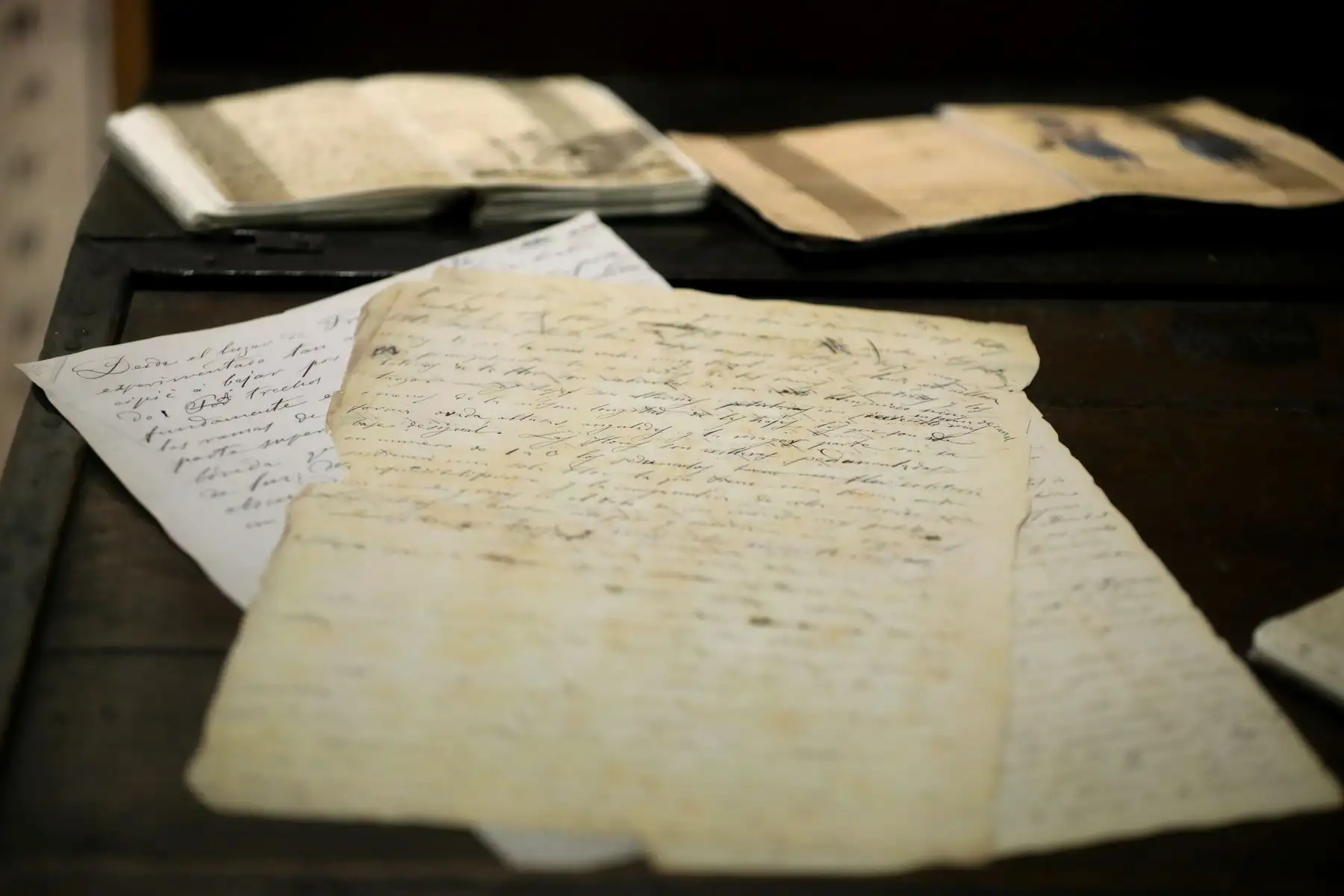 La exposición “Antonio Raimondi: itinerarios, epistolario e imagen del Perú”, en la Biblioteca Nacional del Perú, muestra al público diversos objetos personales y de trabajo usados por el sabio italiano, así como sus apuntes originales, dibujos sobre la naturaleza y mapas, entre otros. Foto: ANDINA/Daniel Bracamonte