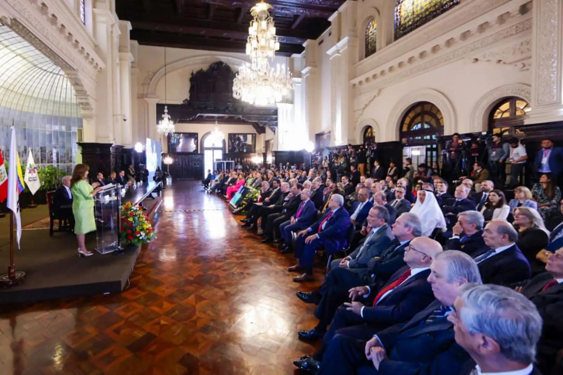 Dina Ercilia Boluarte Zegarra, presidenta de la república, participa en Ceremonia de presentación de la presidencia pro tempore del Perú de la Alianza del Pacífico. Foto: ANDINA/ Prensa Presidencia