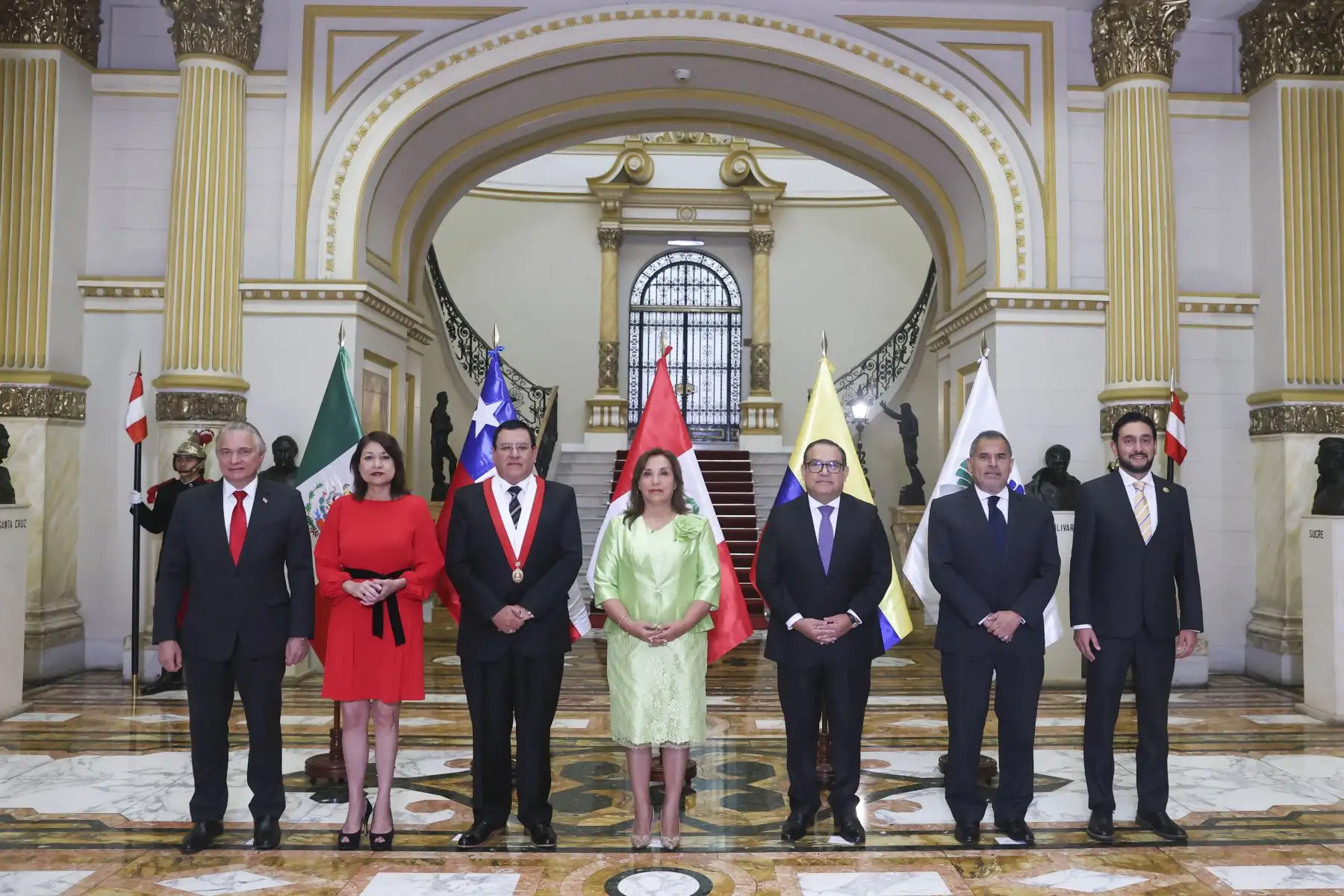 Presidenta de la república, Dina Boluarte lidera ceremonia de presentación de la presidencia pro tempore del Perú de la Alianza del Pacífico. Foto:ANDINA/prensa Presidencia