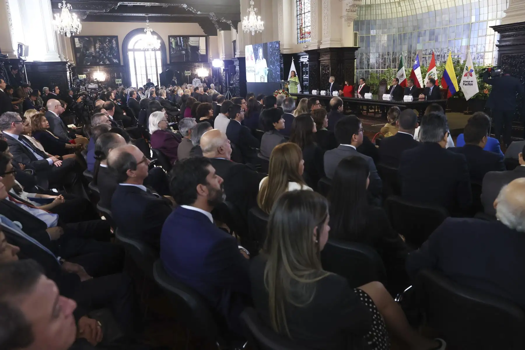 Presidenta de la república, Dina Boluarte lidera ceremonia de presentación de la presidencia pro tempore del Perú de la Alianza del Pacífico. Foto:ANDINA/prensa Presidencia