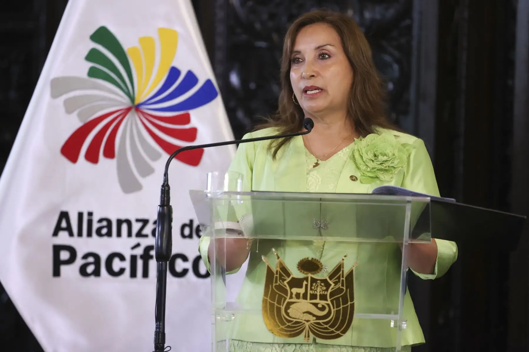 Presidenta de la república, Dina Boluarte lidera ceremonia de presentación de la presidencia pro tempore del Perú de la Alianza del Pacífico. Foto:ANDINA/prensa Presidencia