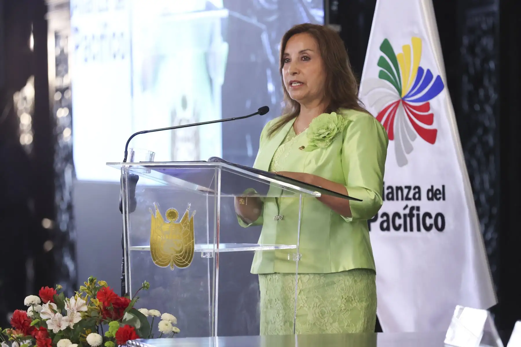Presidenta de la república, Dina Boluarte lidera ceremonia de presentación de la presidencia pro tempore del Perú de la Alianza del Pacífico. Foto:ANDINA/prensa Presidencia