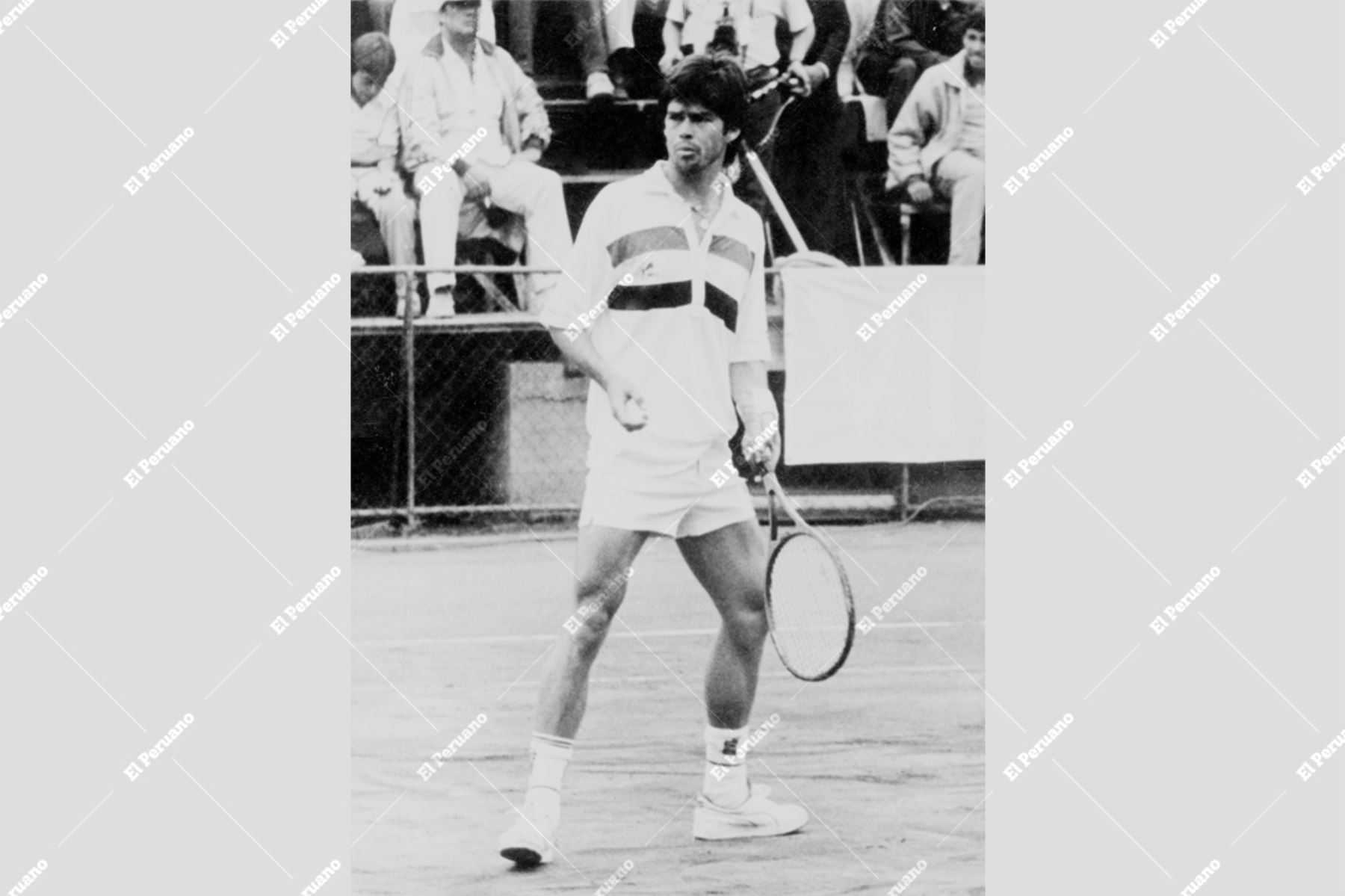 Lima - 2 febrero 1988 / Tenista peruano Carlos Di Laura, Representó al Perú en los Juegos Olímpicos de Los Angeles en 1984 y en la Copa Davis. Foto: Archivo Histórico de El Peruano