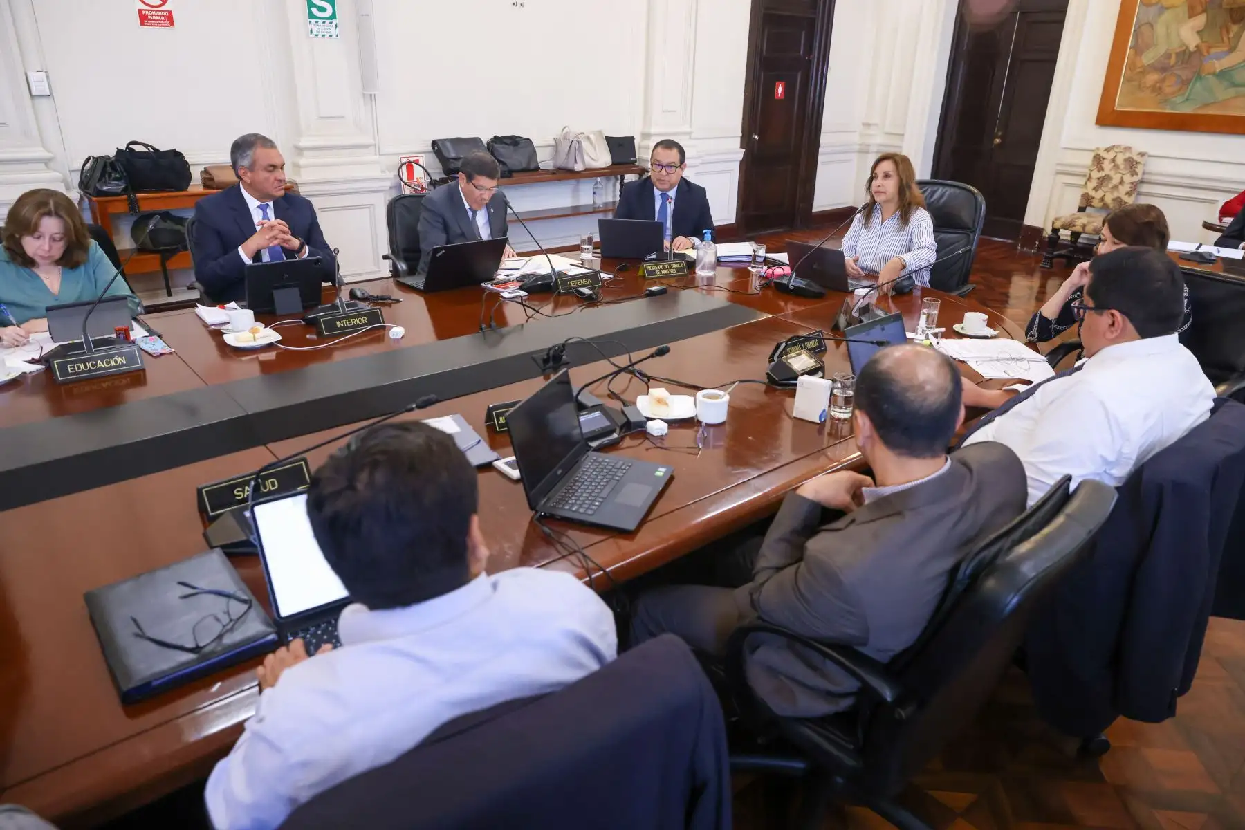Presidenta de la república, Dina Ercilia Boluarte Zegarra, lidera sesión del Consejo de Ministros.
Foto: ANDINA/Prensa Presidencia