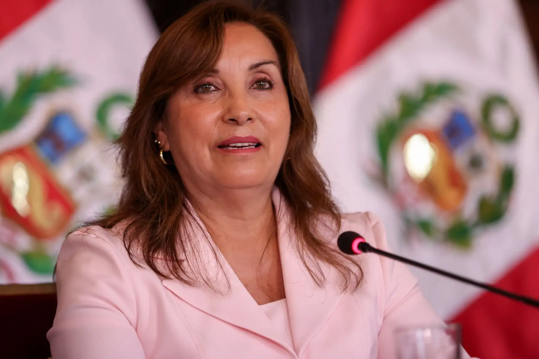 La presidenta de la República, Dina Boluarte, participa en la ceremonia de inicio de la misión técnica de Escuelas Sostenibles Perú, en el marco de la Red de Alimentación Escolar Sostenible, en Palacio de Gobierno. Foto: ANDINA/Prensa Presidencia