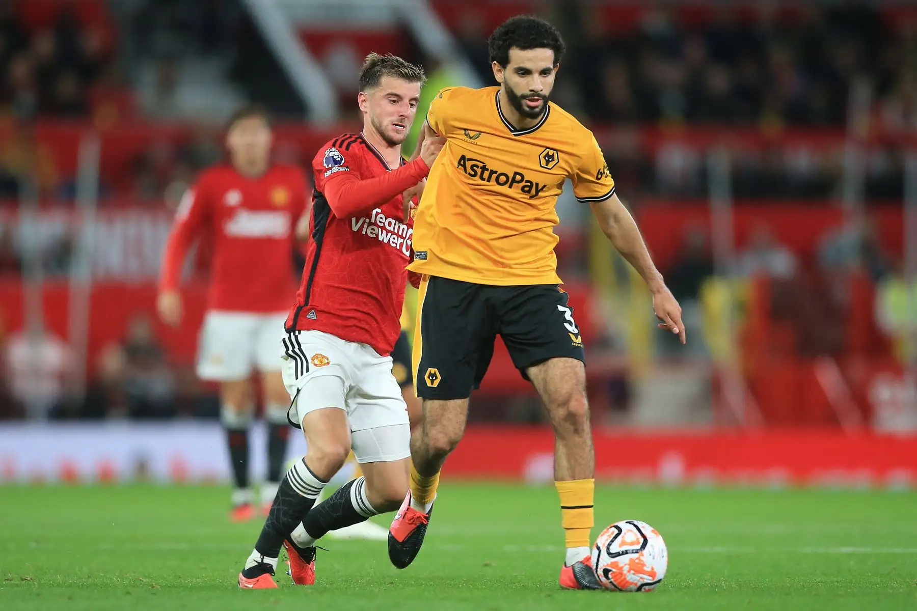 Manchester United derrotó por 1-0 al Wolverhampton Wanderers en el estadio Old Trafford en Manchester, para la Premier League de Inglaterra. Foto: AFP
