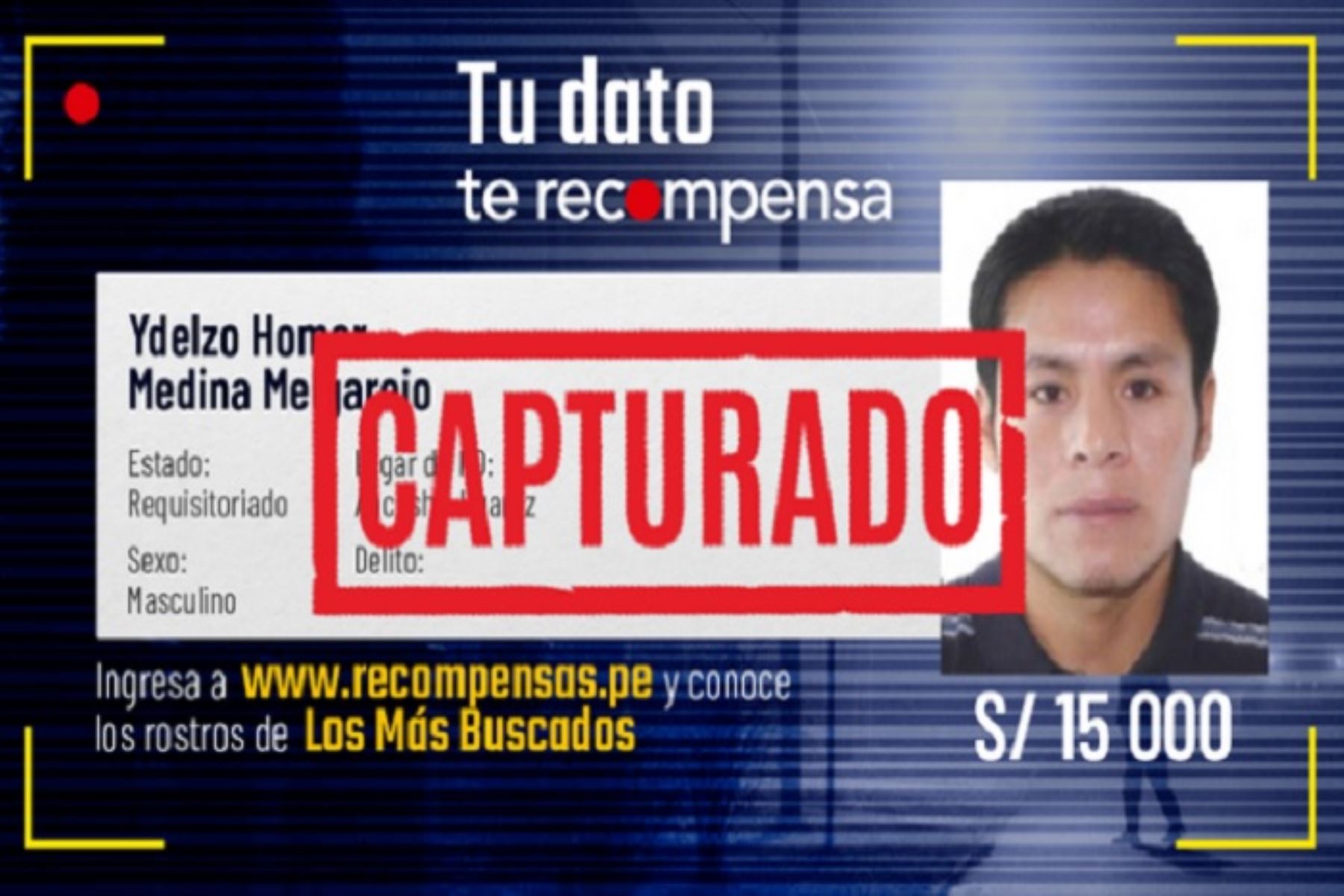 Ydelzo Medina Melgarejo está involucrado en un caso de corrupción en el que se investiga a su hermano Javier Medina, exalcalde de San Marcos. Foto: Mininter.