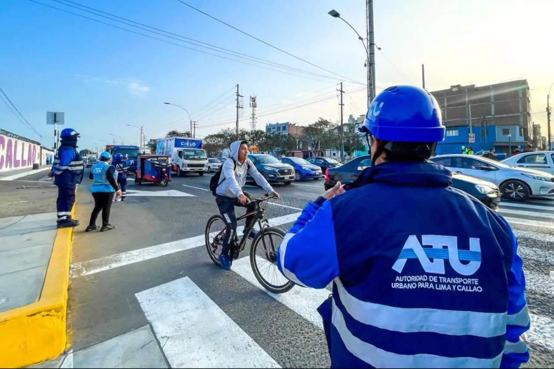 Inició el desvío vehicular en la avenida Bocanegra en el Callao por motivo de las obras de la Línea 2 del Metro de Lima y Callao. Foto: ATU