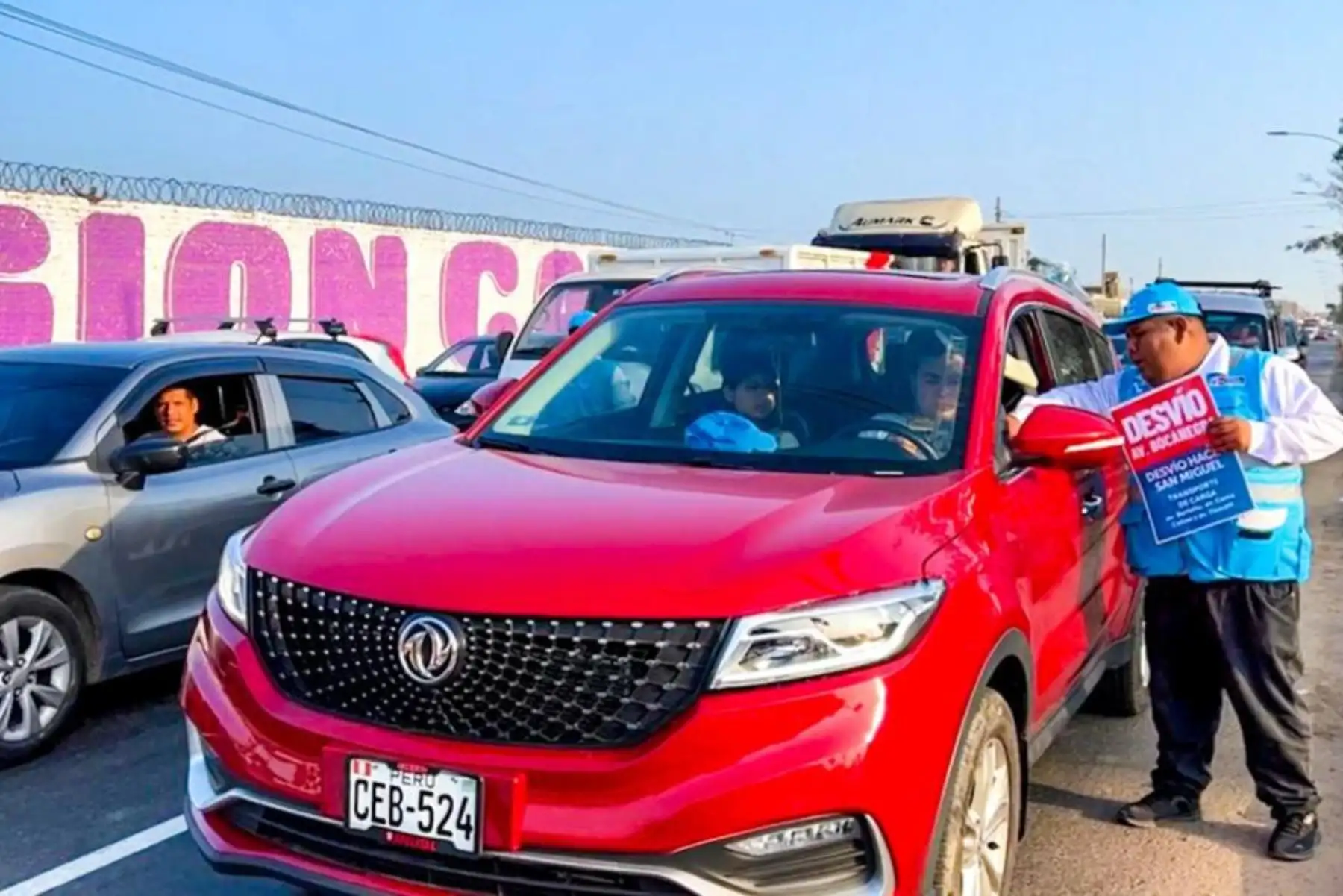 Inició el desvío vehicular en la avenida Bocanegra en el Callao por motivo de las obras de la Línea 2 del Metro de Lima y Callao. Foto: ATU