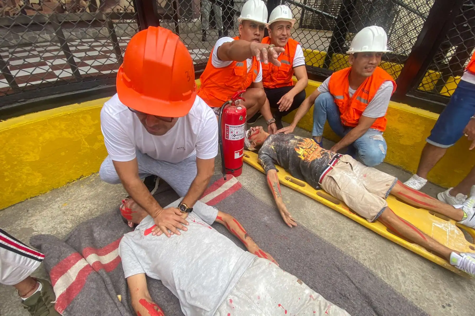 Internos del penal Miguel Castro Castro mostraron su preparación frente a posibles desastres. 68 establecimientos penitenciarios a nivel nacional participaron del simulacro.
Foto: ANDINA/INPE