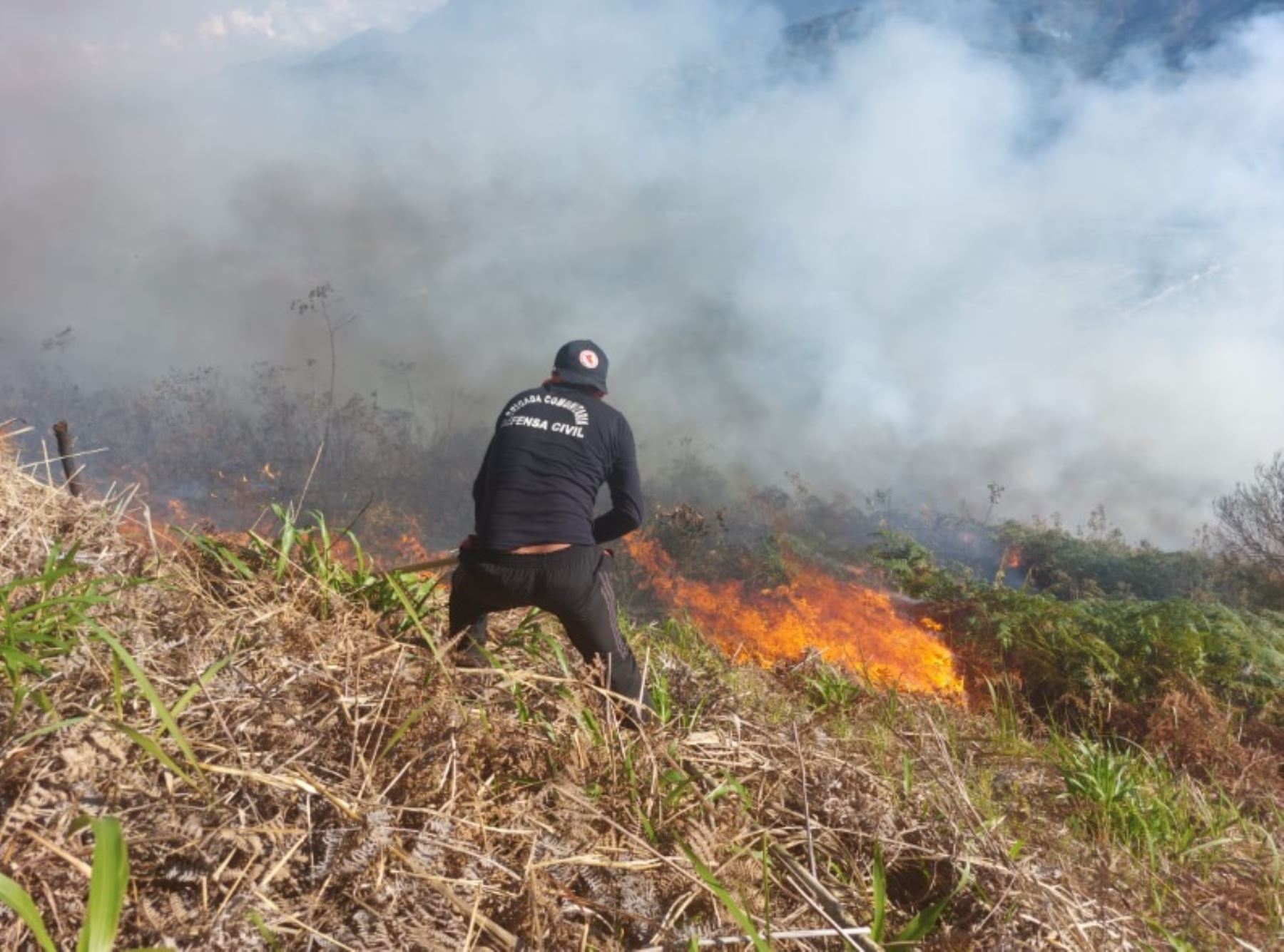 El incendio habría sido provocado por un poblador, que quemaba pastizales en el cerro conocido como Pajonal.